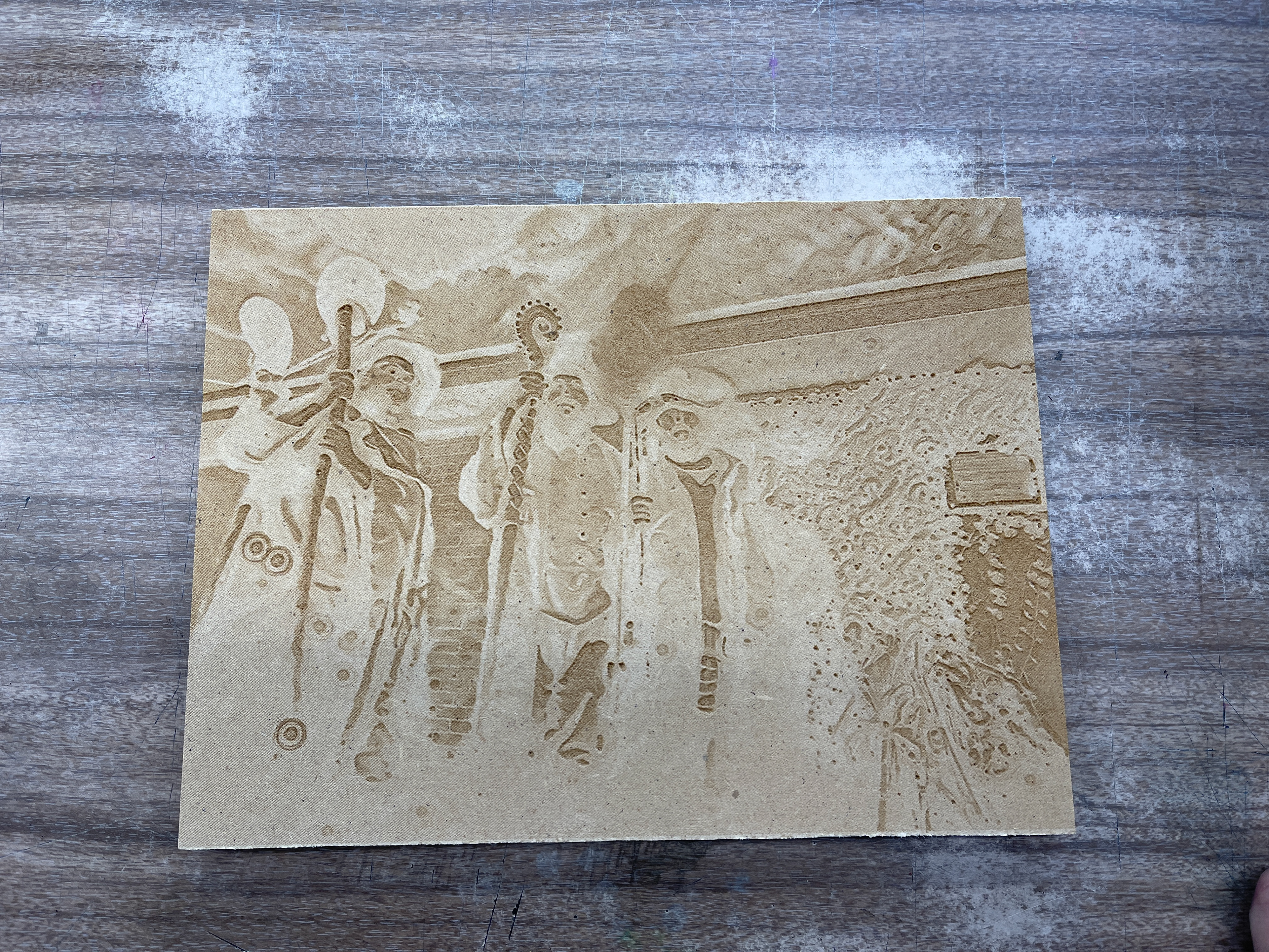 Laser engraved MDF