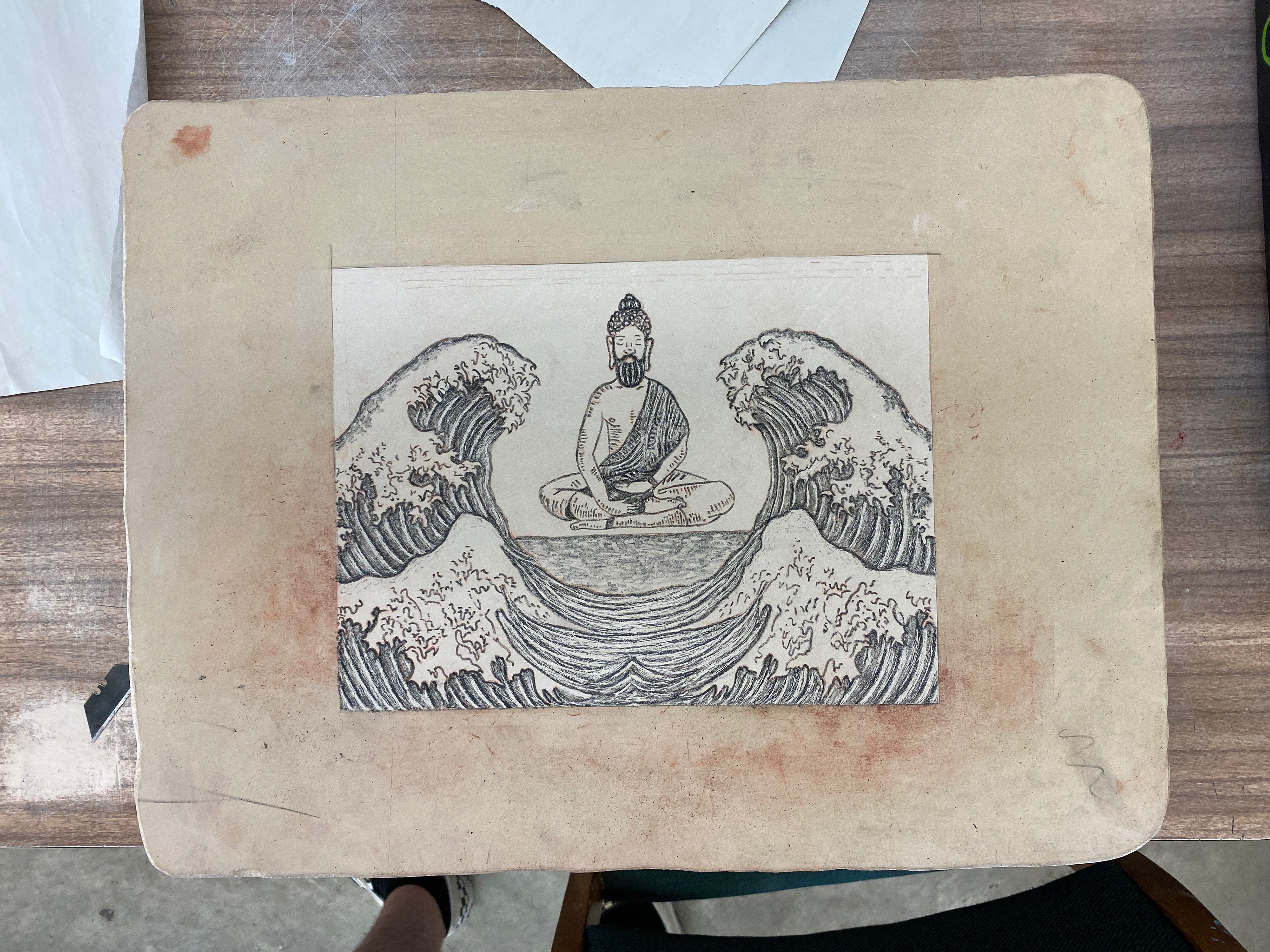 Finished Sketch on Stone