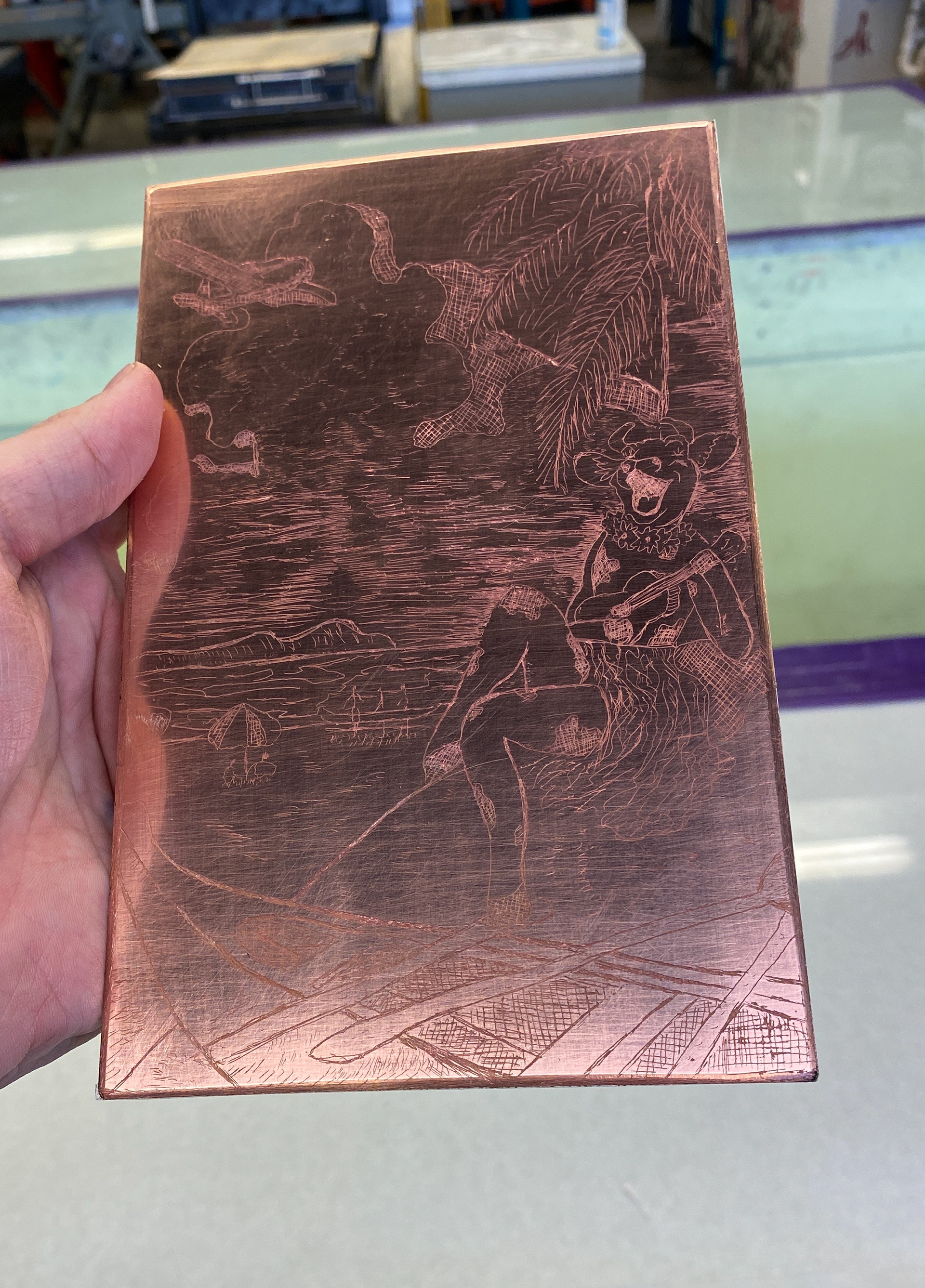 Etched Copper Plate