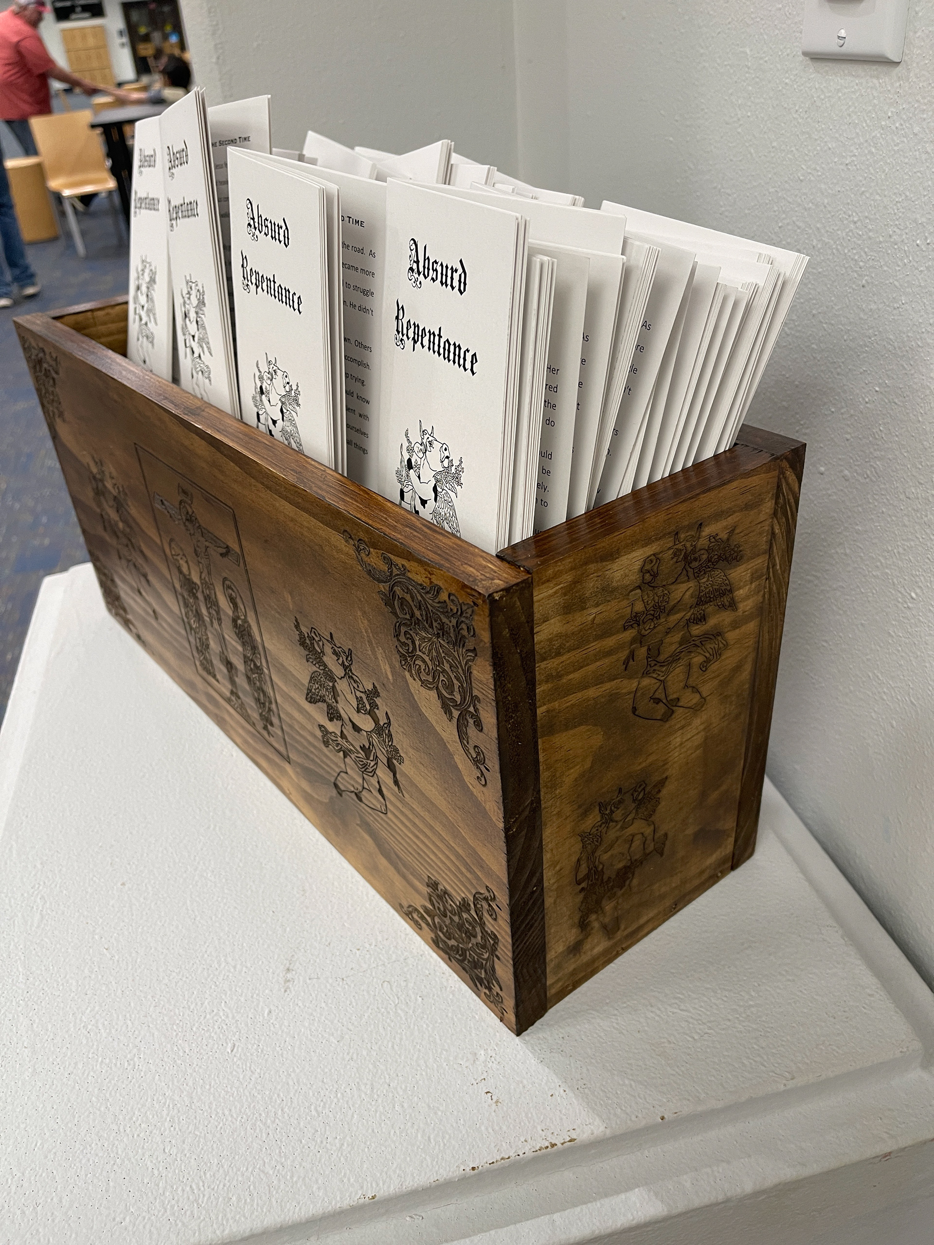 Brochures and Box, 3/4 view