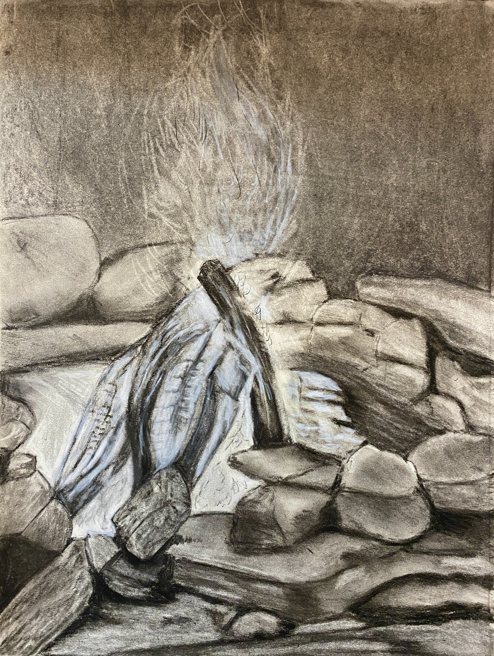 Think Warm Thoughts, Charcoal