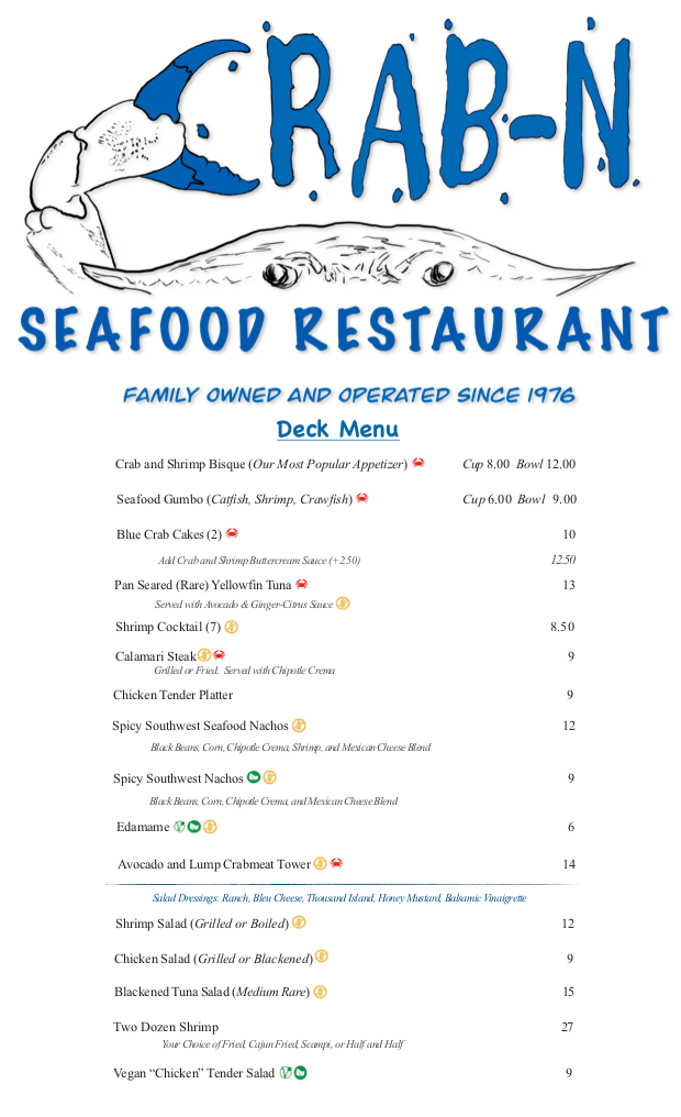 Deck Menu Page 1