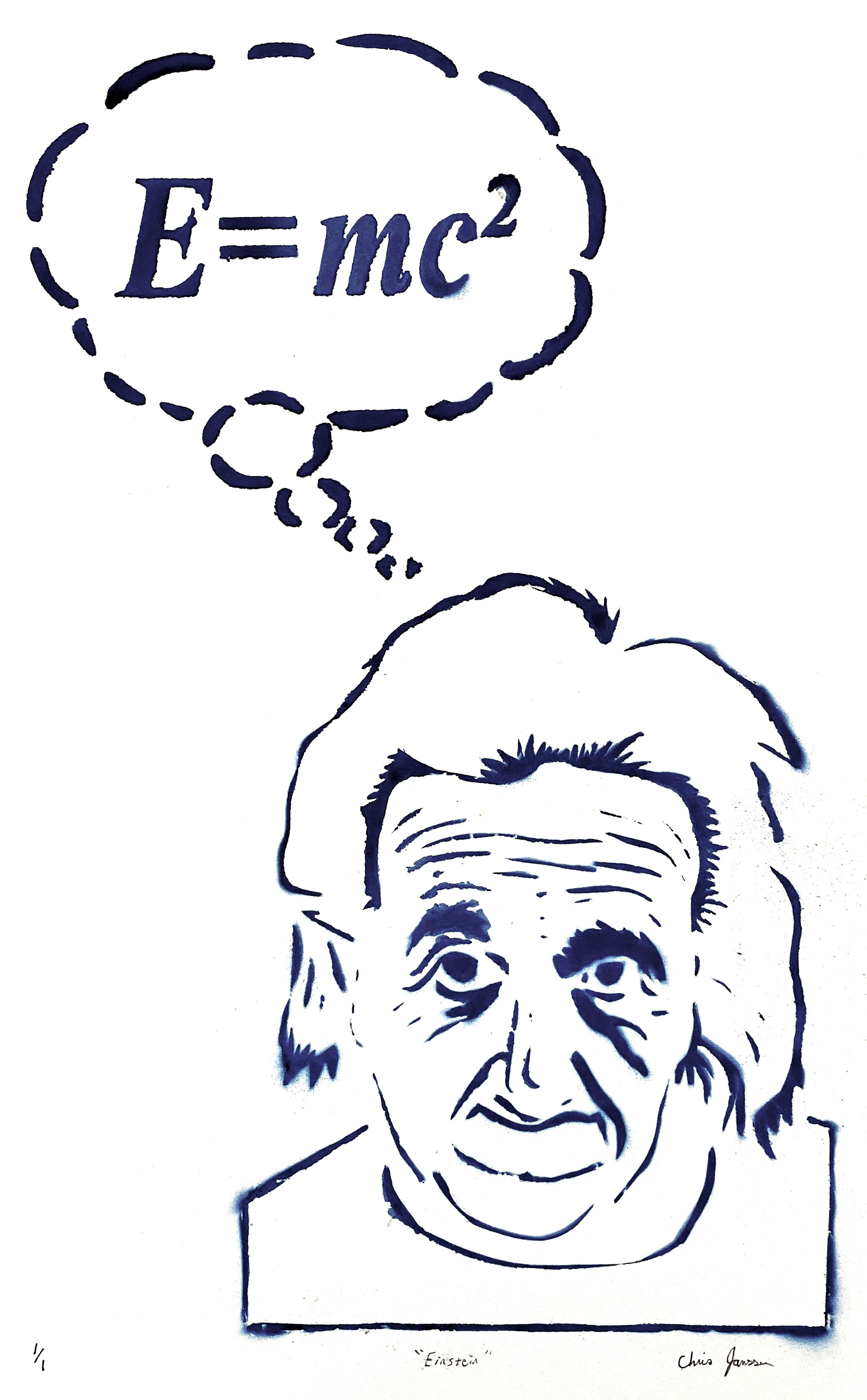 Handcut stencil, spray paint