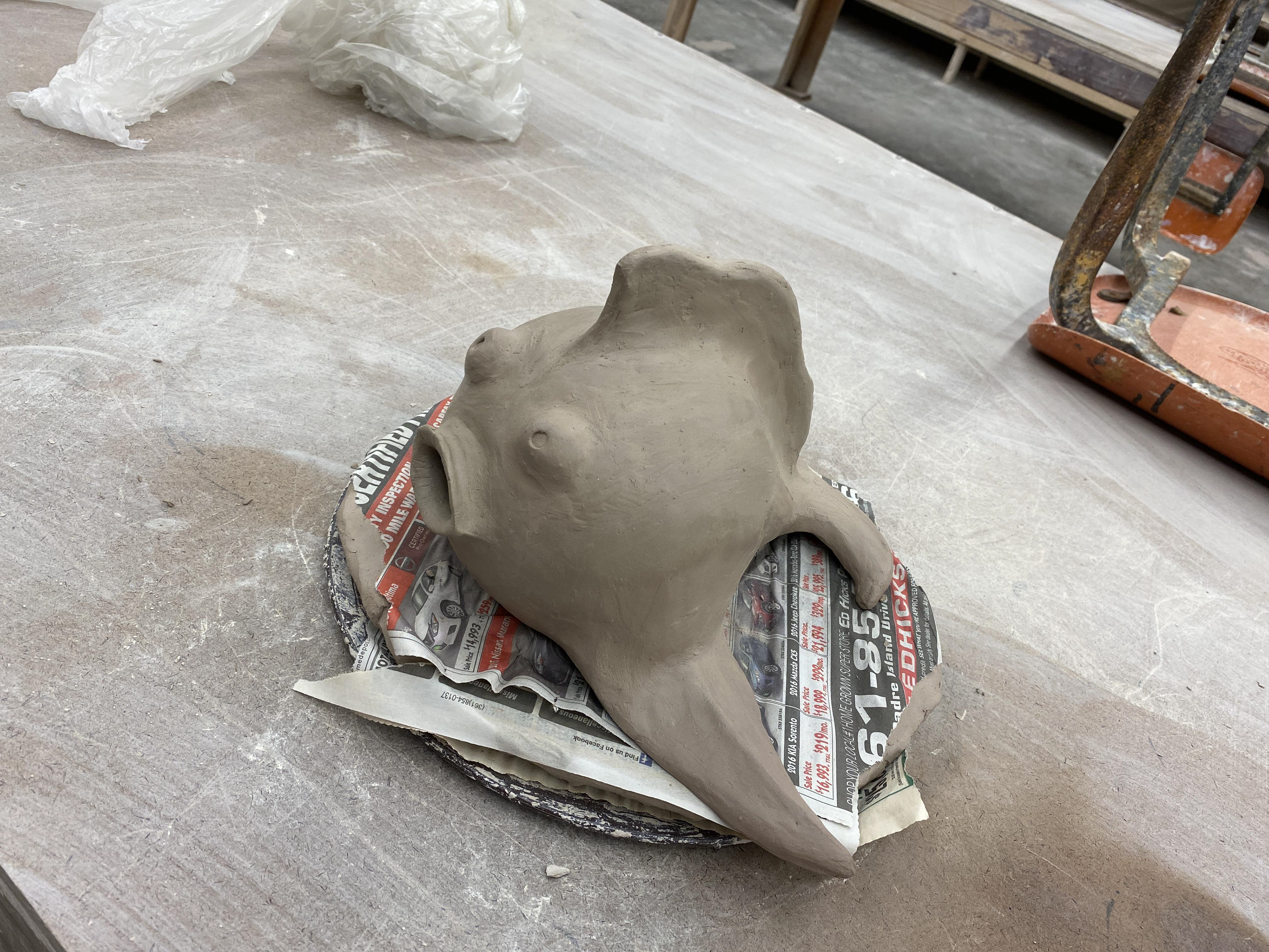 Soft Slab Fish, 3/4 view