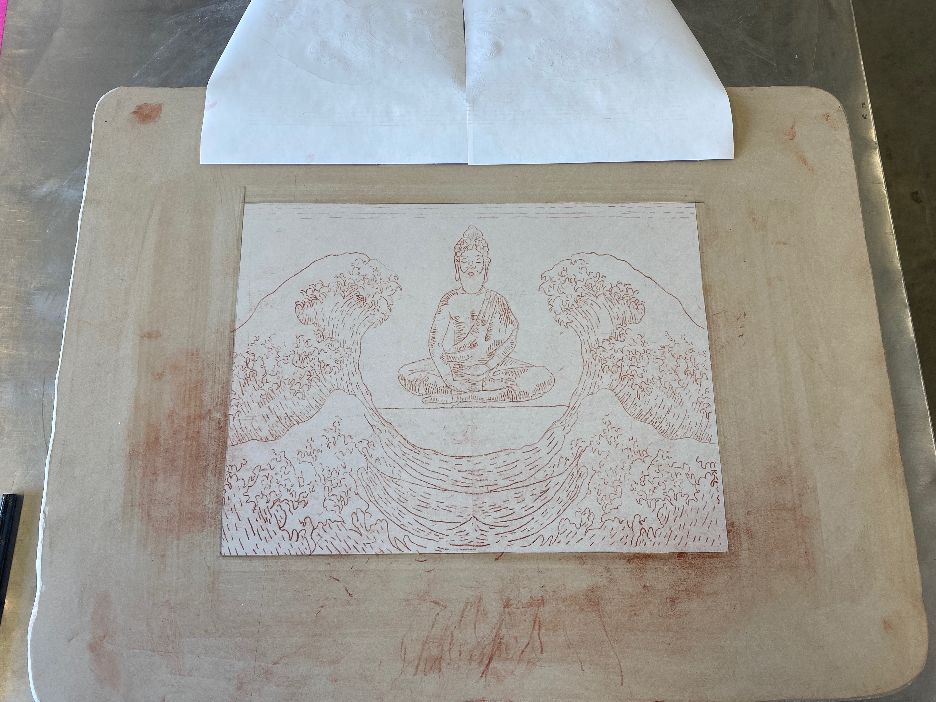 Iron Oxide Transfer to Stone