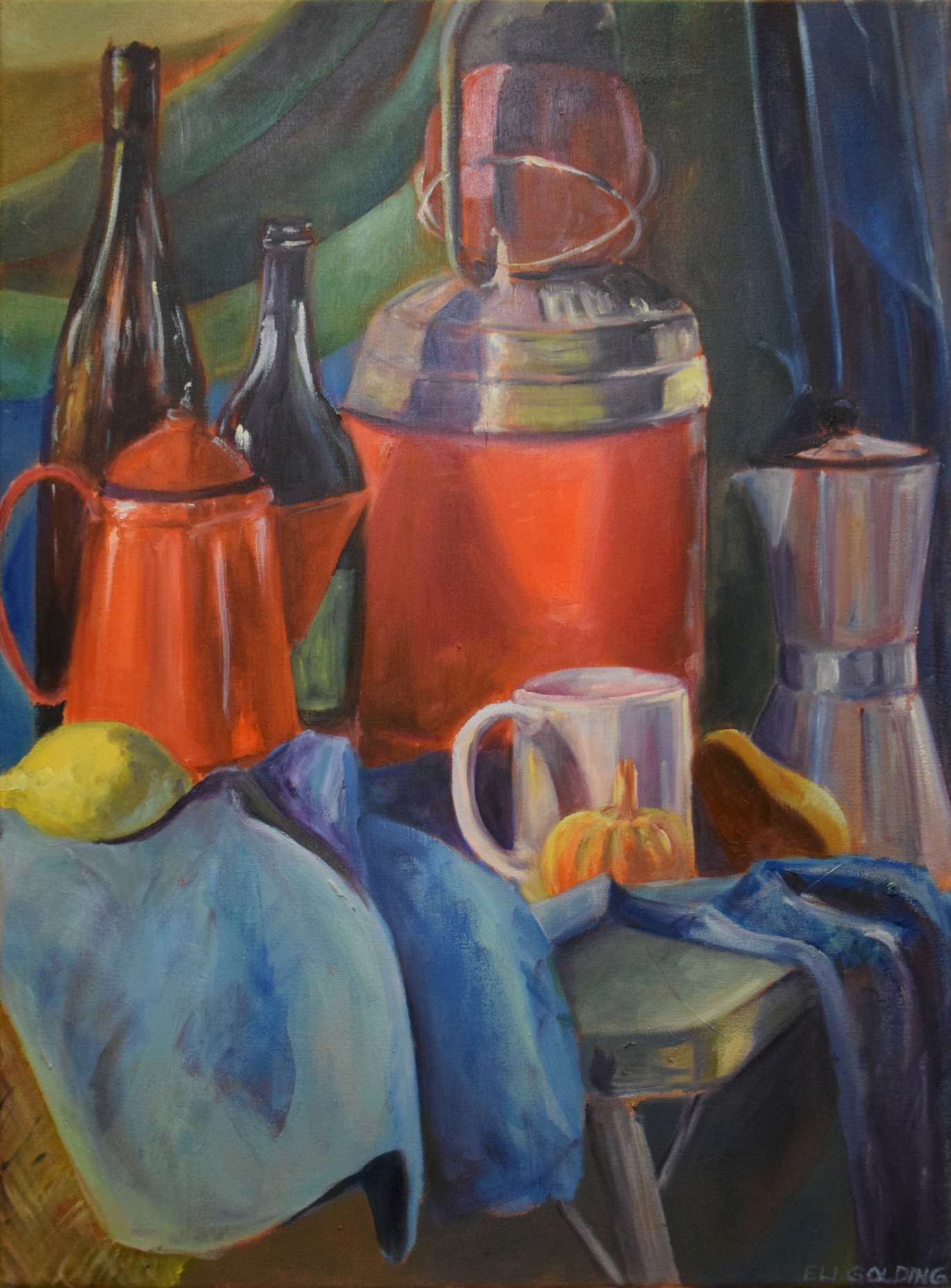 RED STILL LIFE - 24x18
