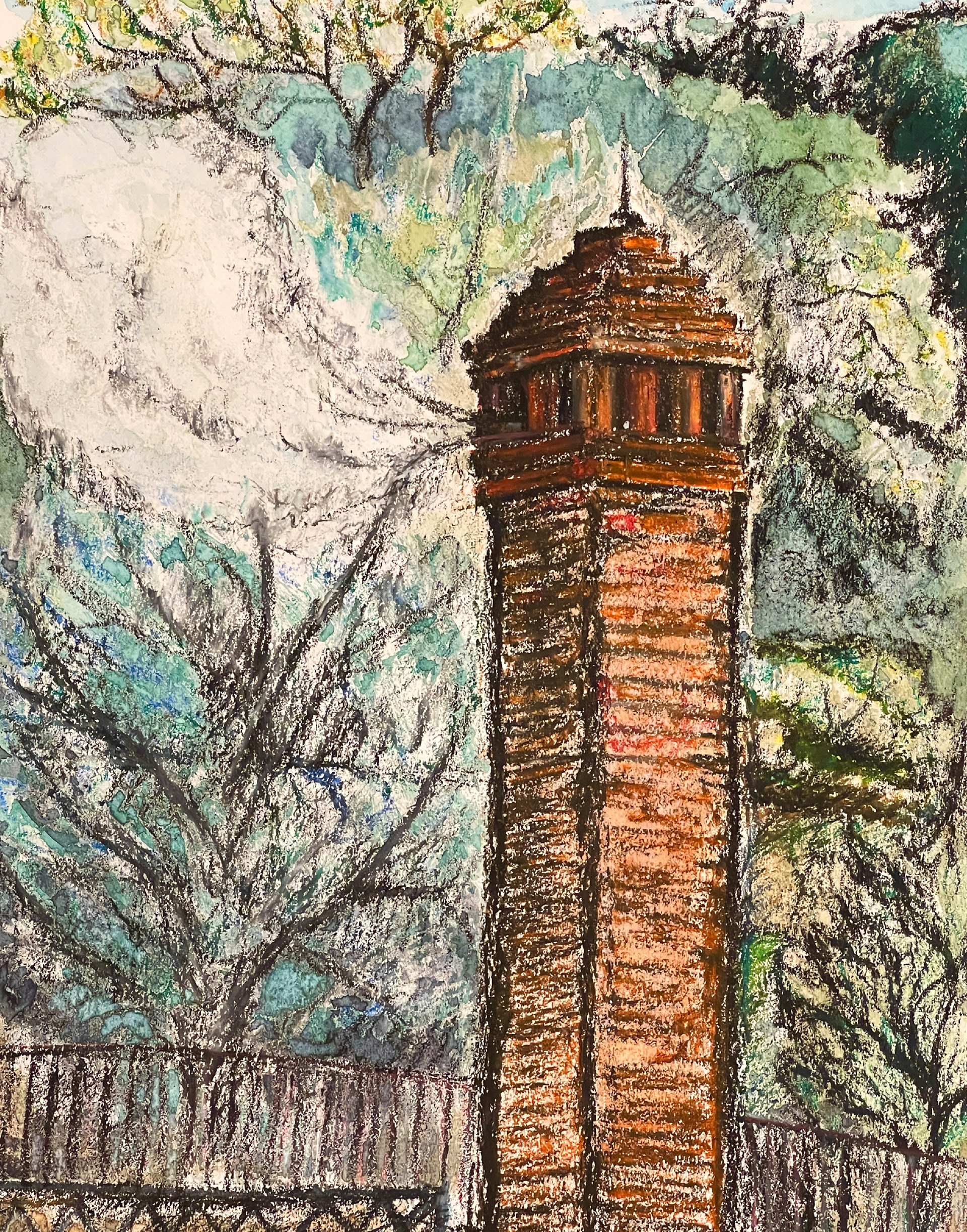 Oil Pastel and Watercolor