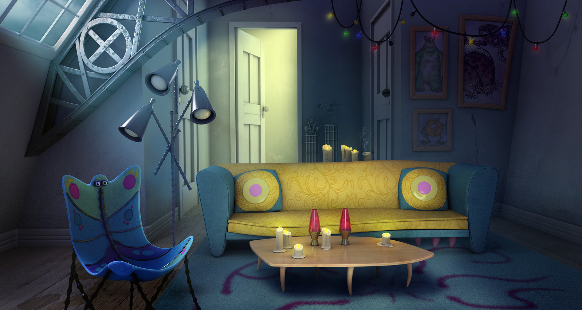 Personal Work - 3D modeling from a concept art by Monsters SA artbook