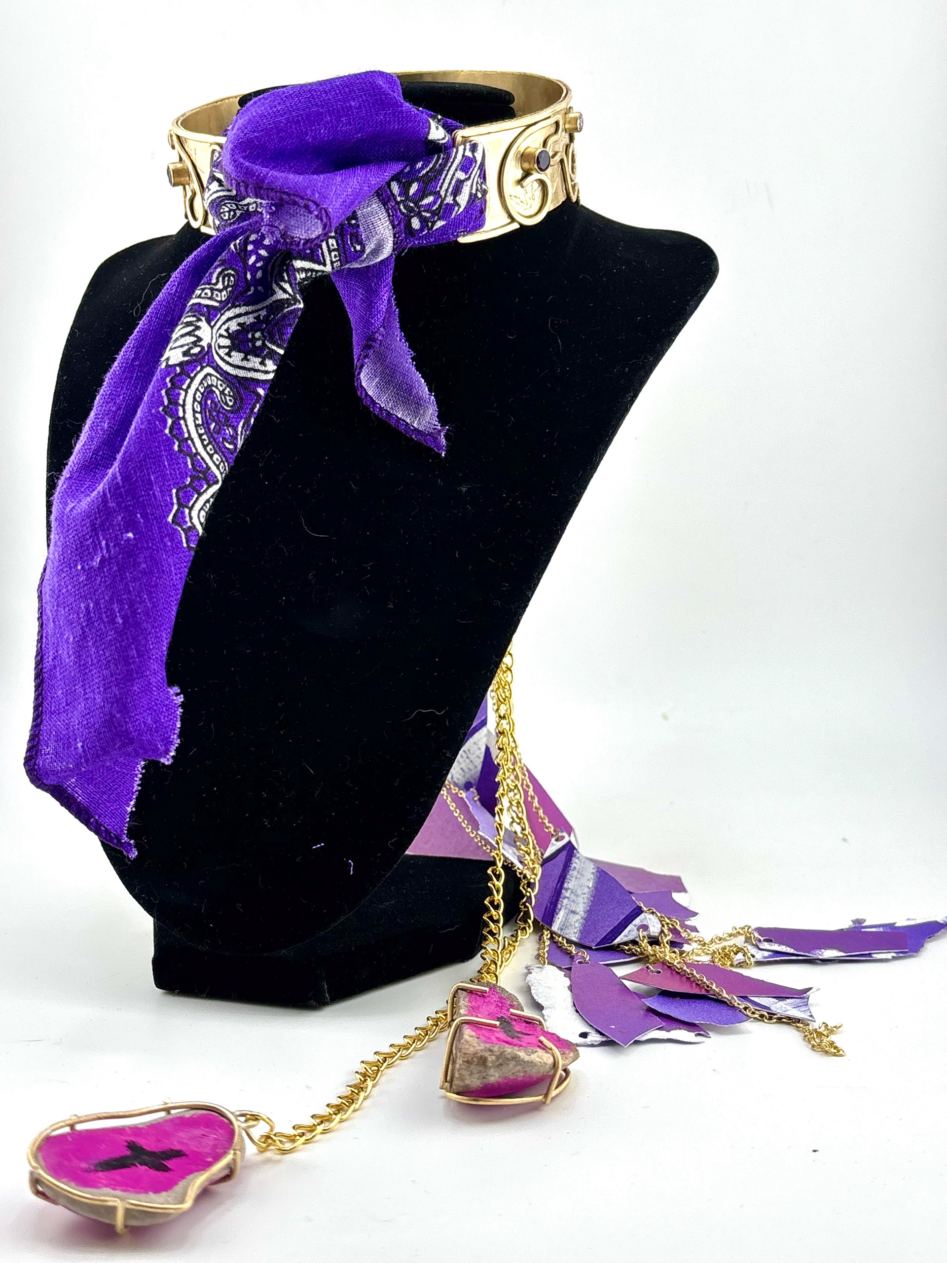 Si Mañana Soy Yo, Brass, Gemstones, Poster, 1" x 6" x 10", 2026
