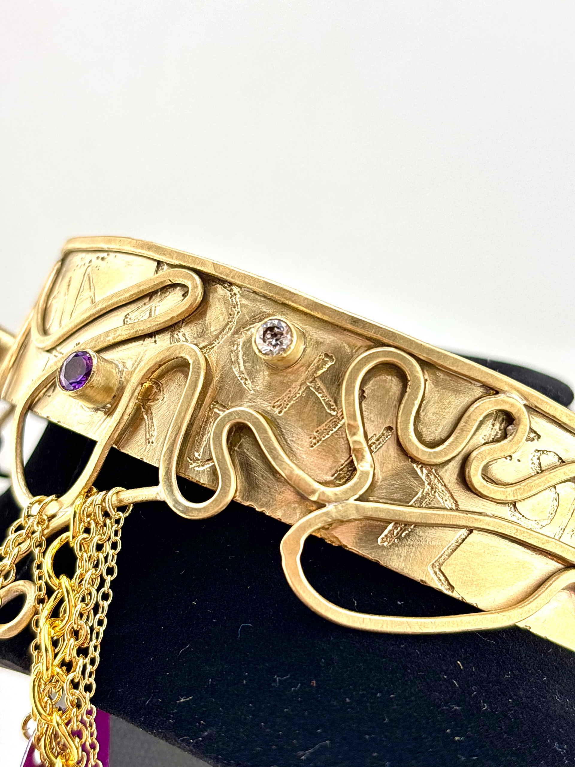 Si Mañana Soy Yo, Brass, Gemstones, Poster, 1" x 6" x 10", 2026