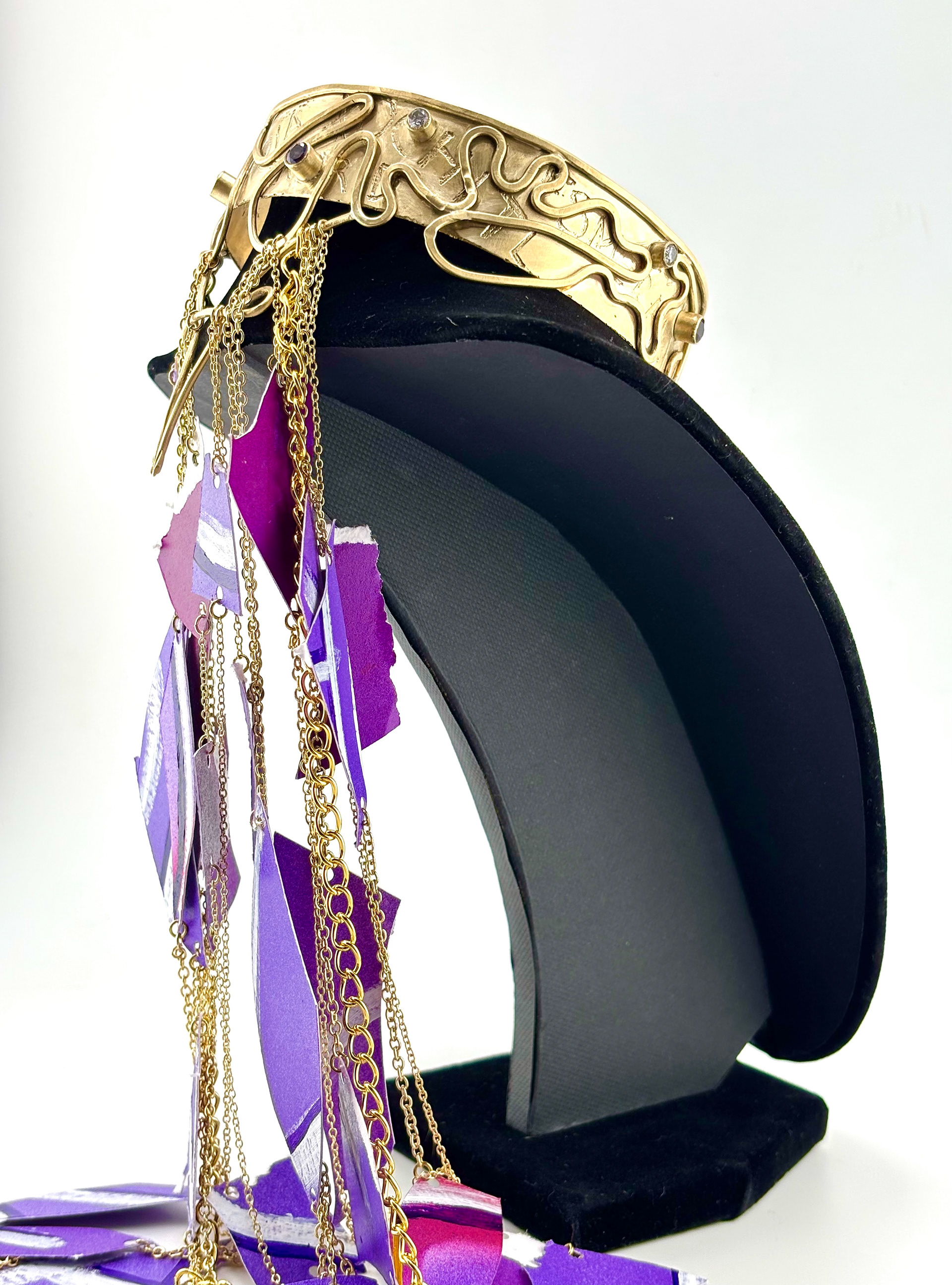 Si Mañana Soy Yo, Brass, Gemstones, Poster, 1" x 6" x 10", 2026