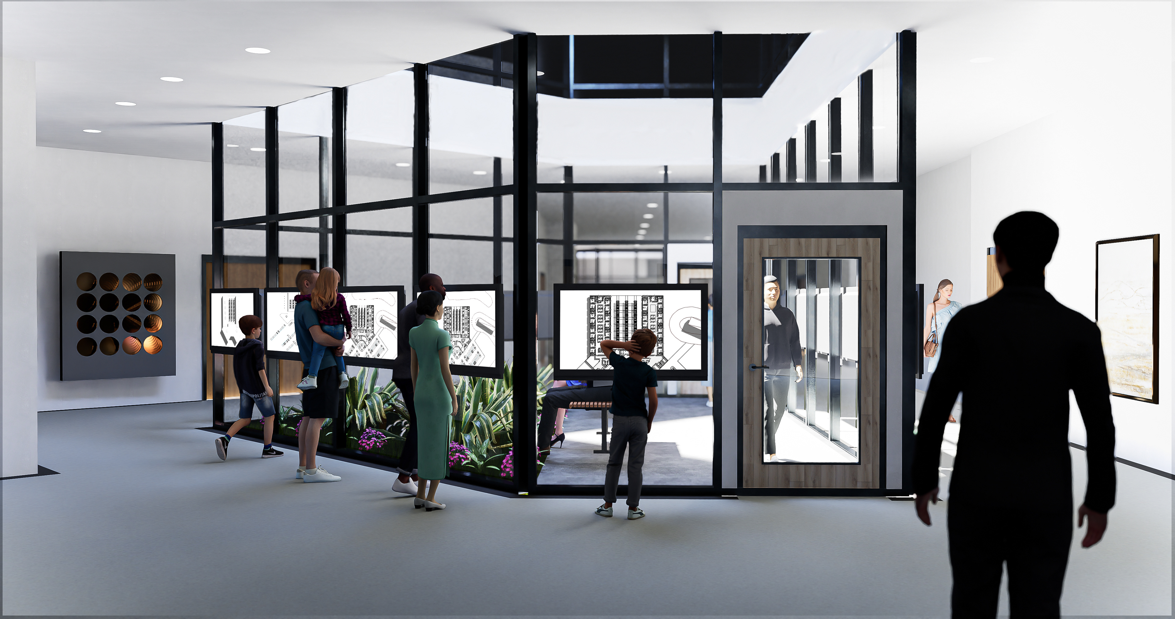 Interior Wayfinding Render