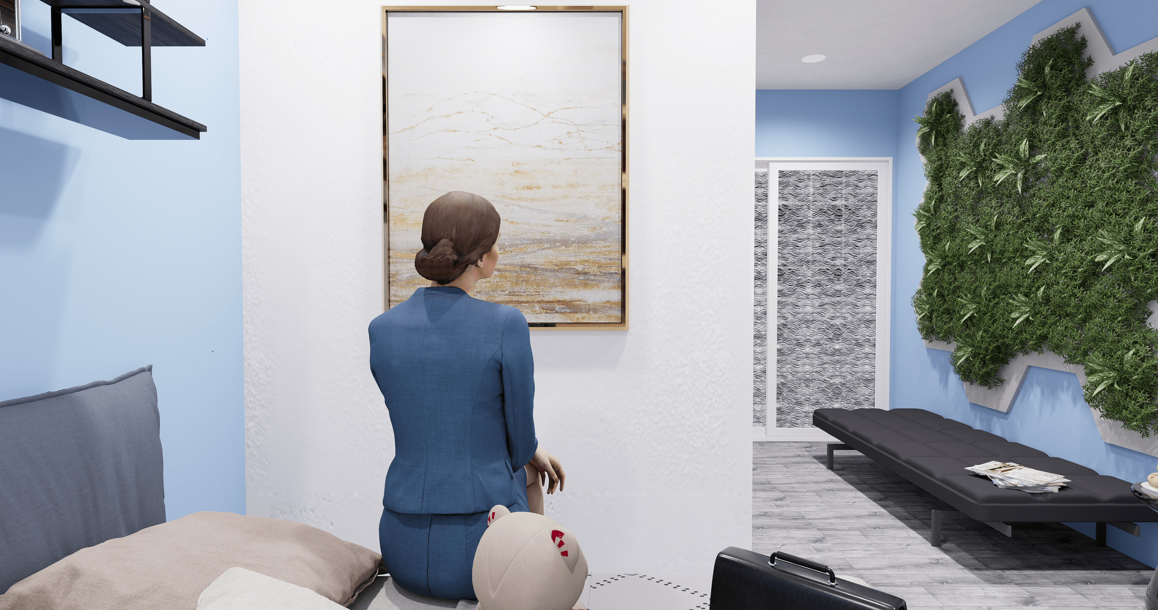 Wall to look at gallery for memory of home