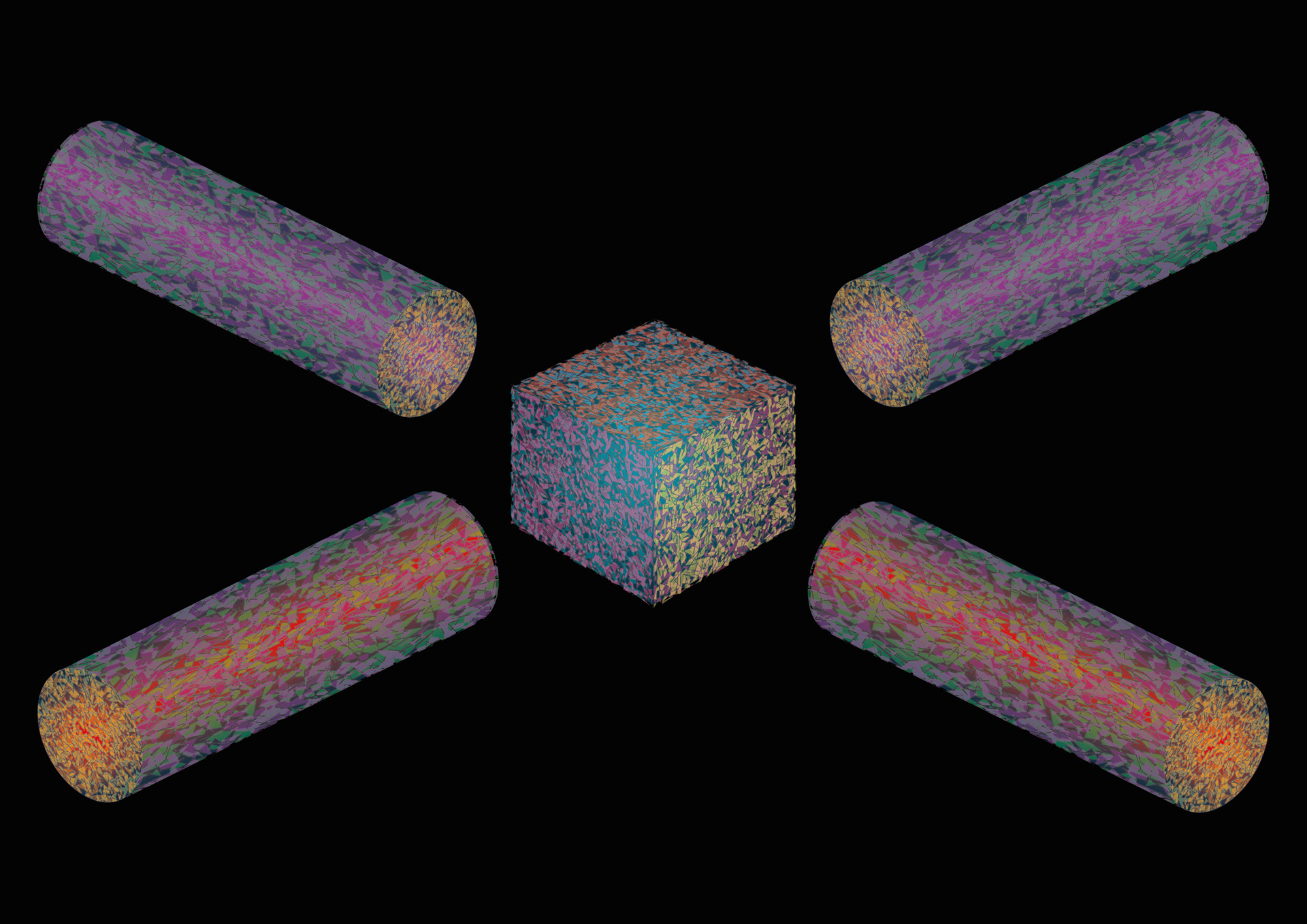 particle tubes and cube