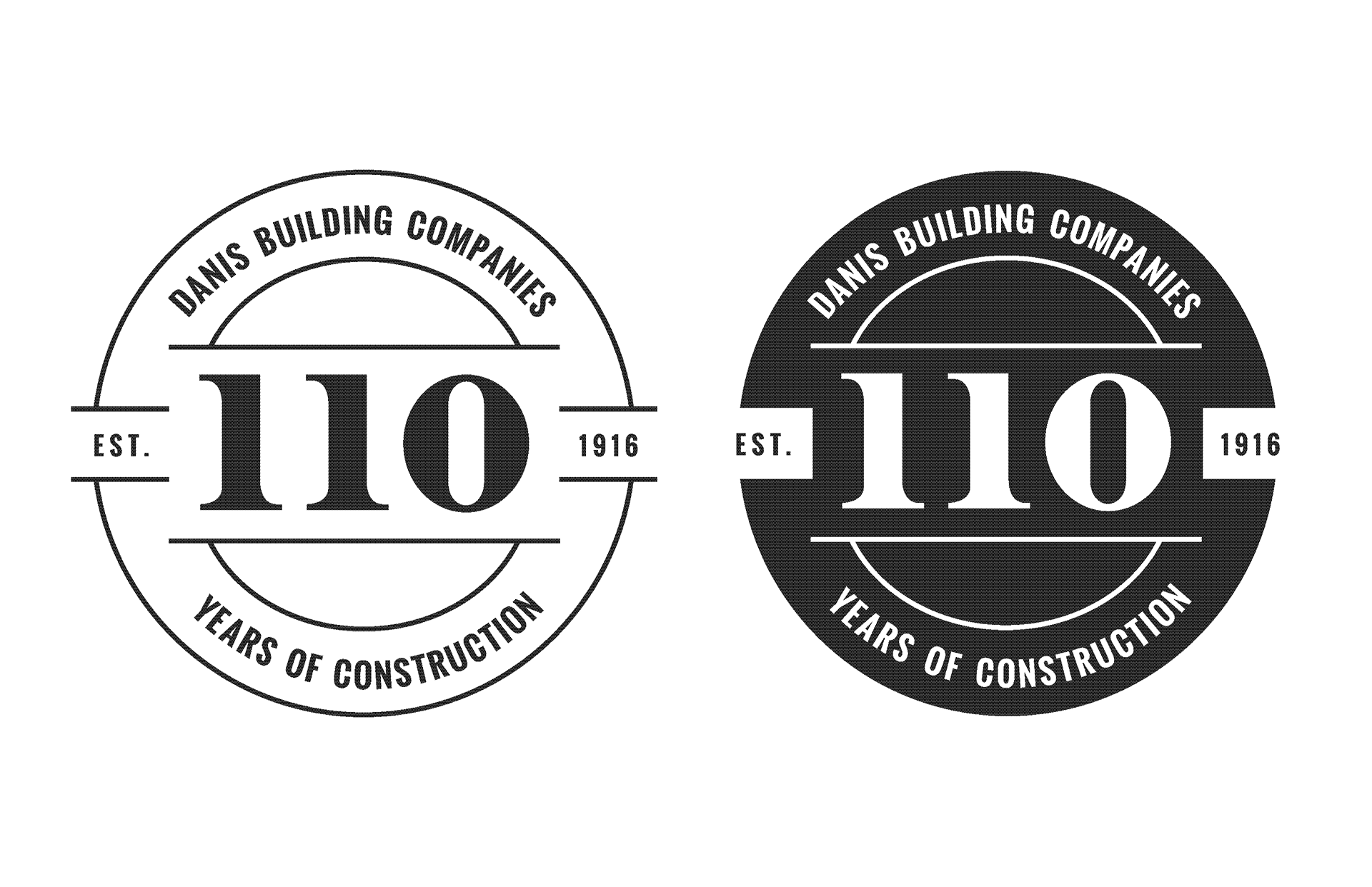 Simplified Danis 110-year logos