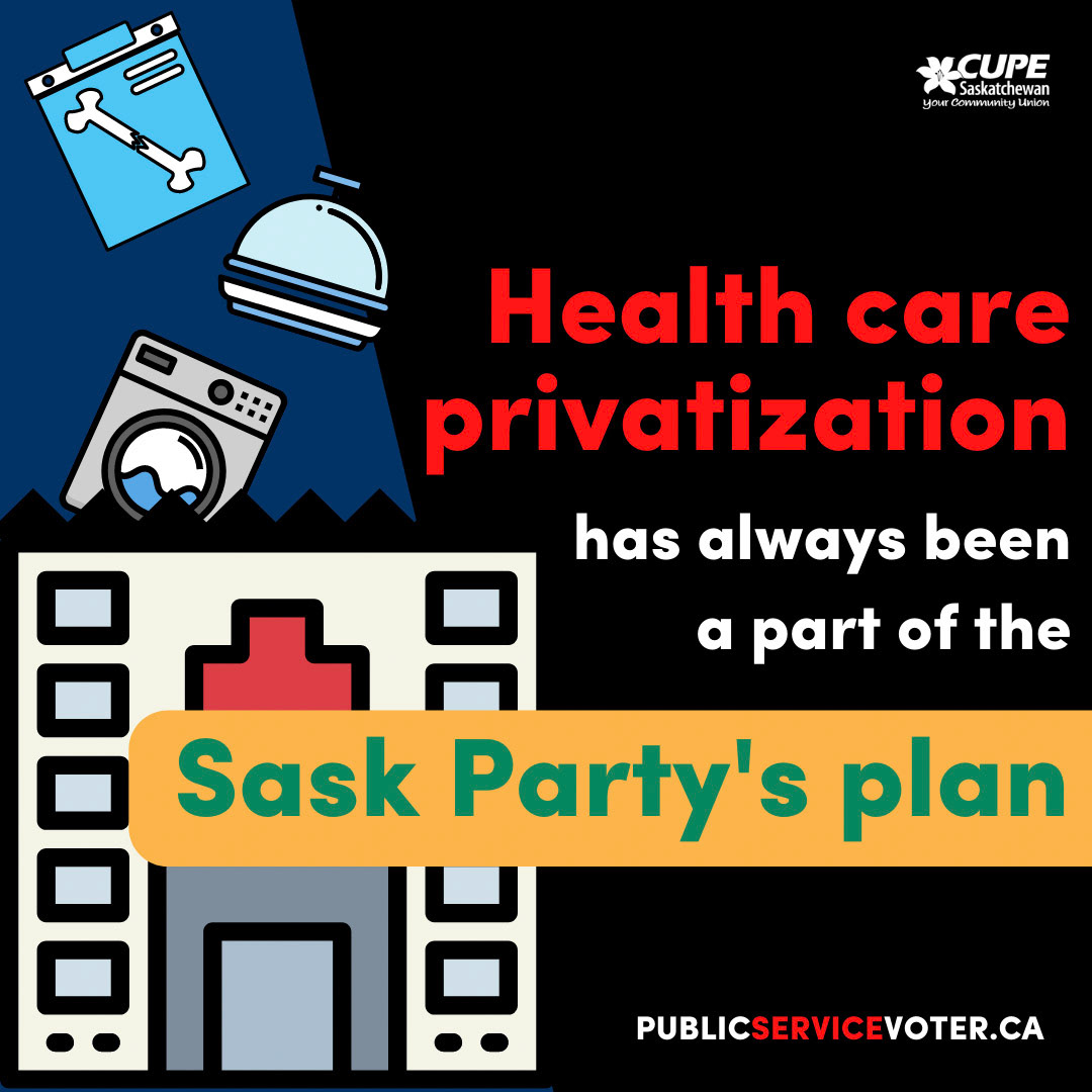Health care privatization has always been a part of the Sask Party's plan.