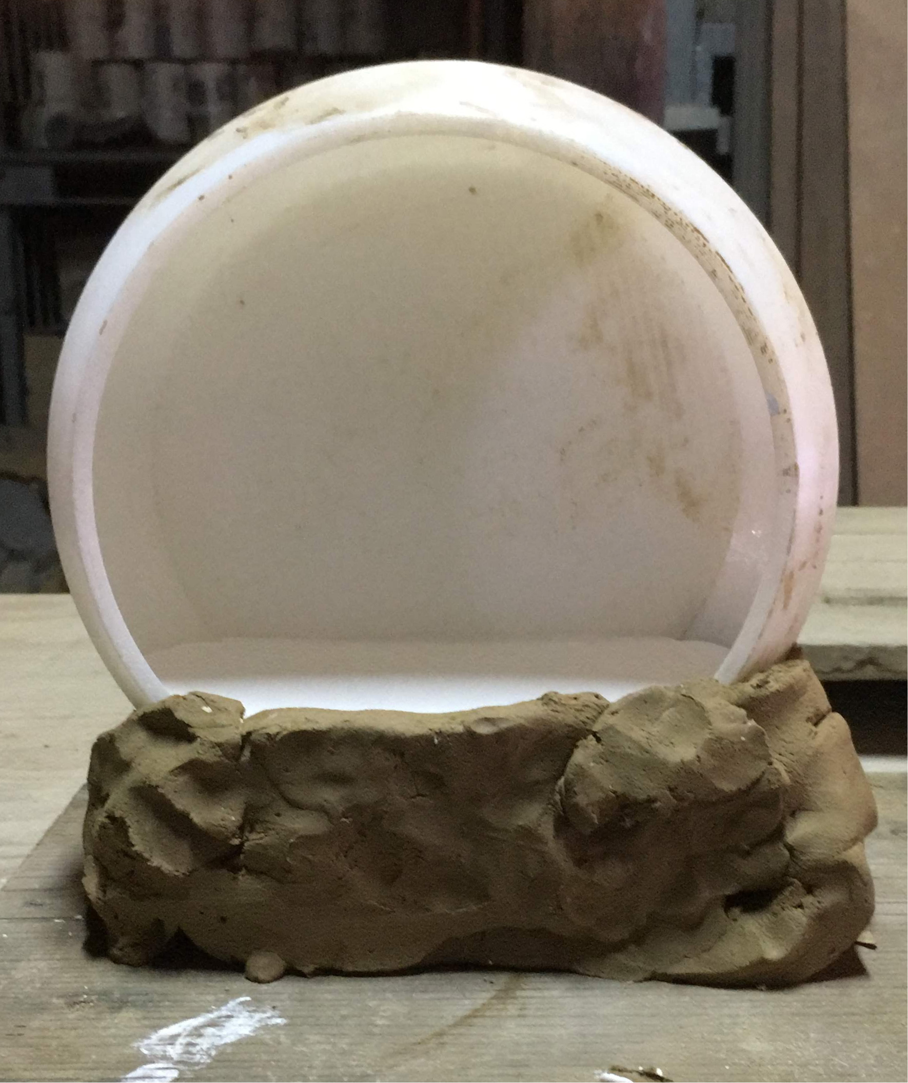 Inner mould used for press casting the clay into the moulds