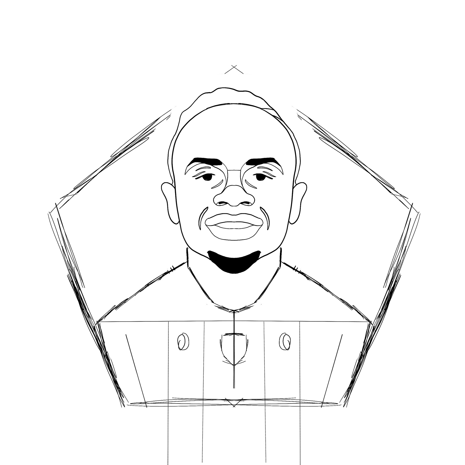 Initial Sketch of Sadio Mane