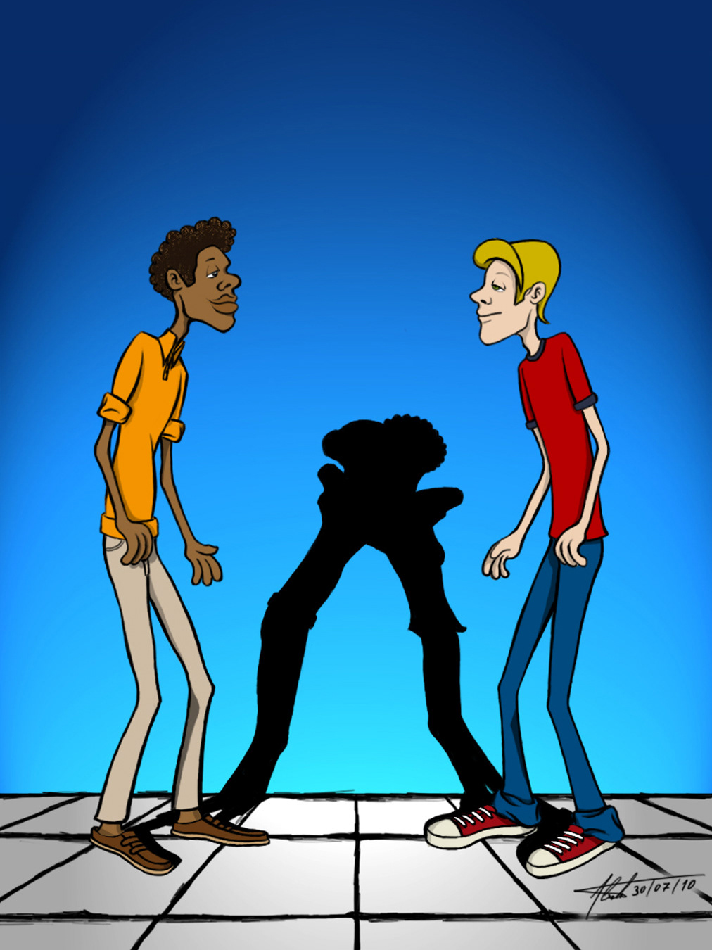 Ilustração antirracista para concurso cultural