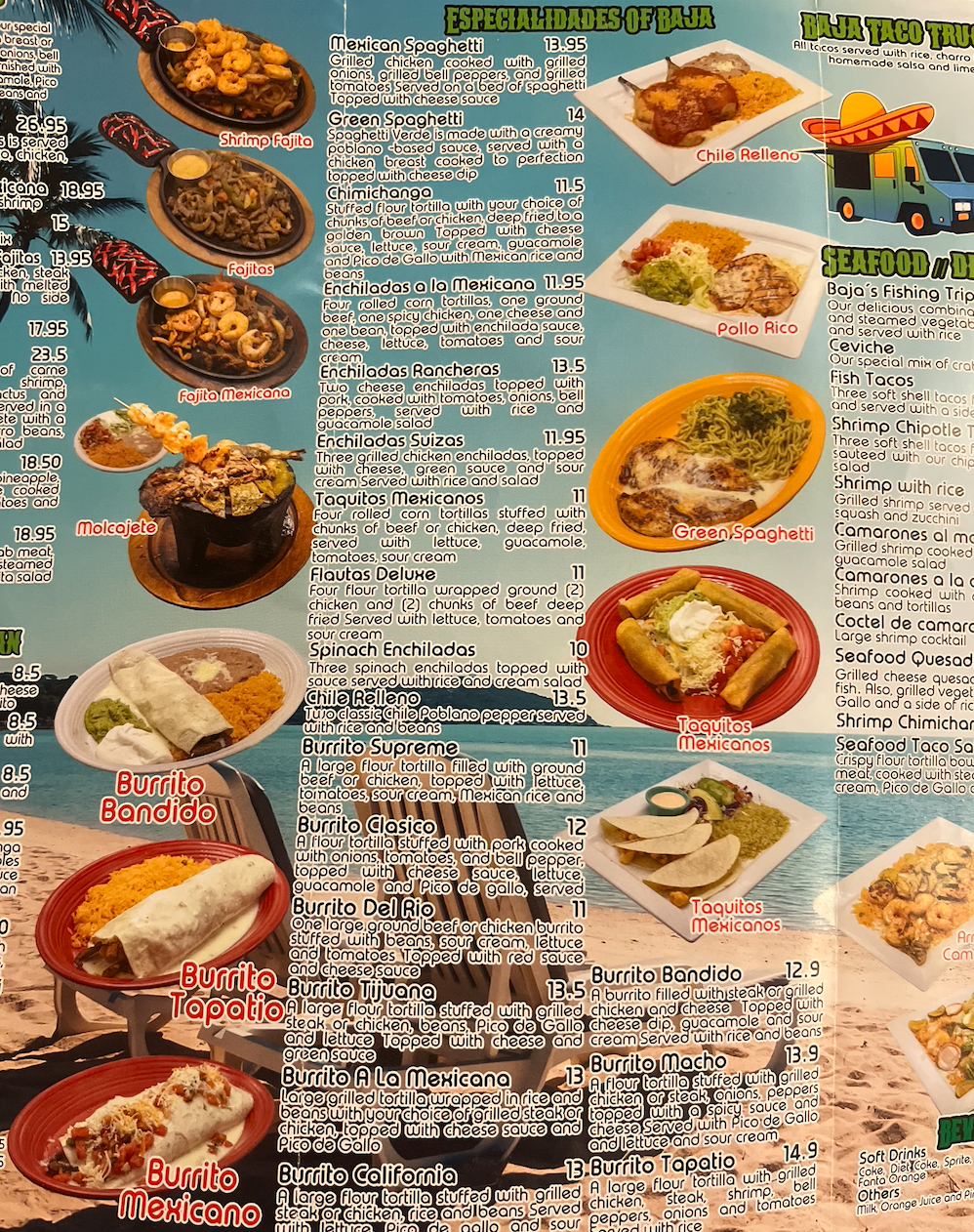 Previous Baja Menu