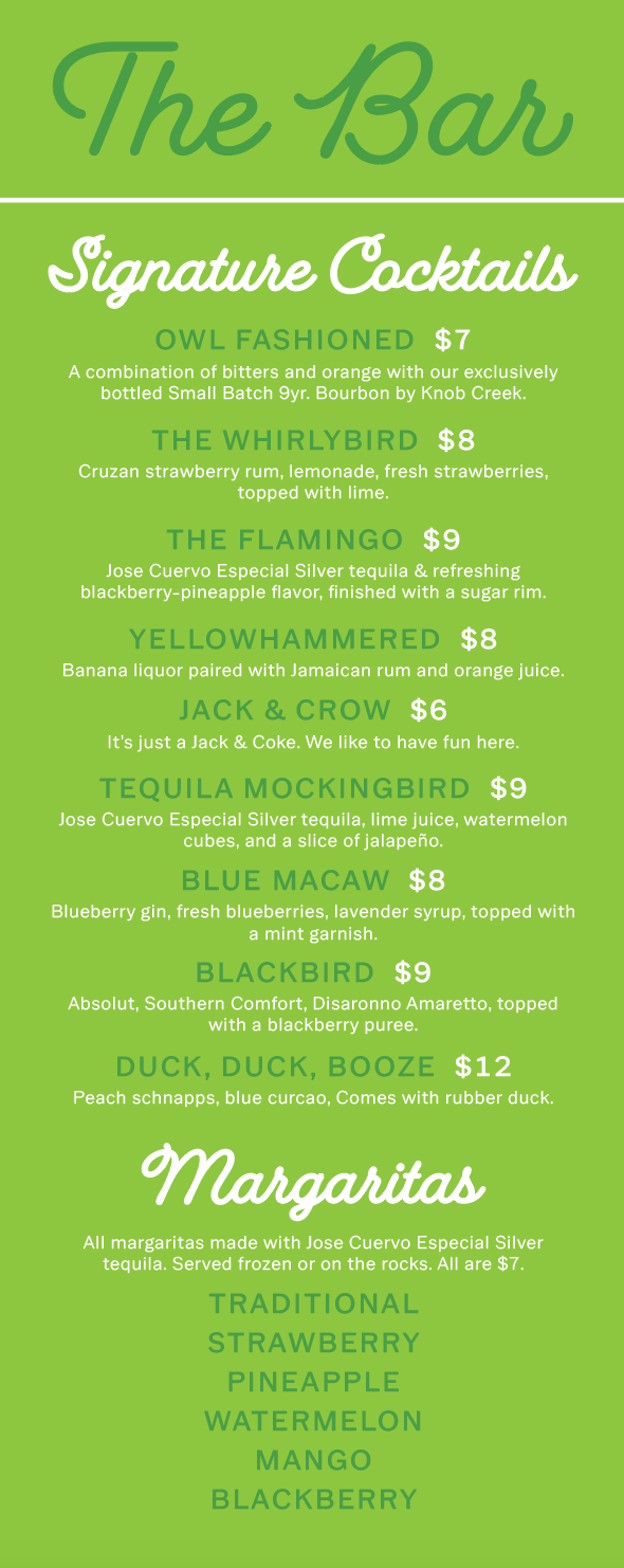 Bar menu Flat