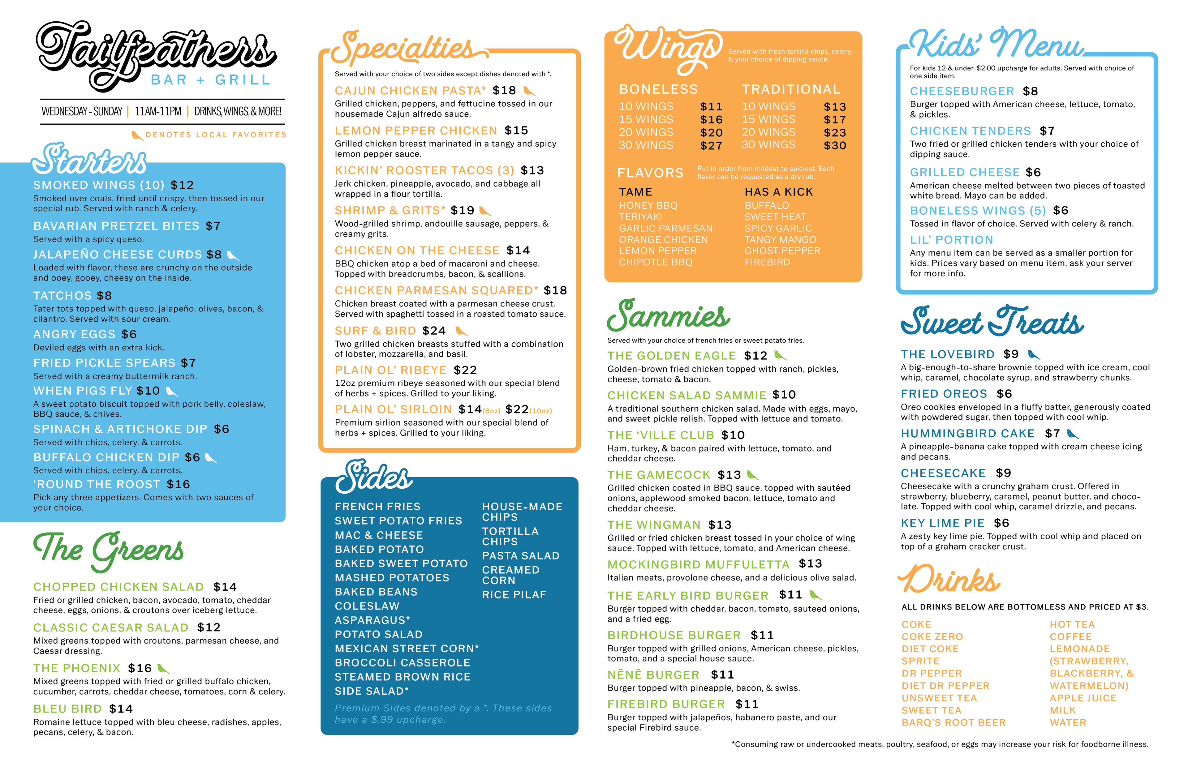 Full menu Flat