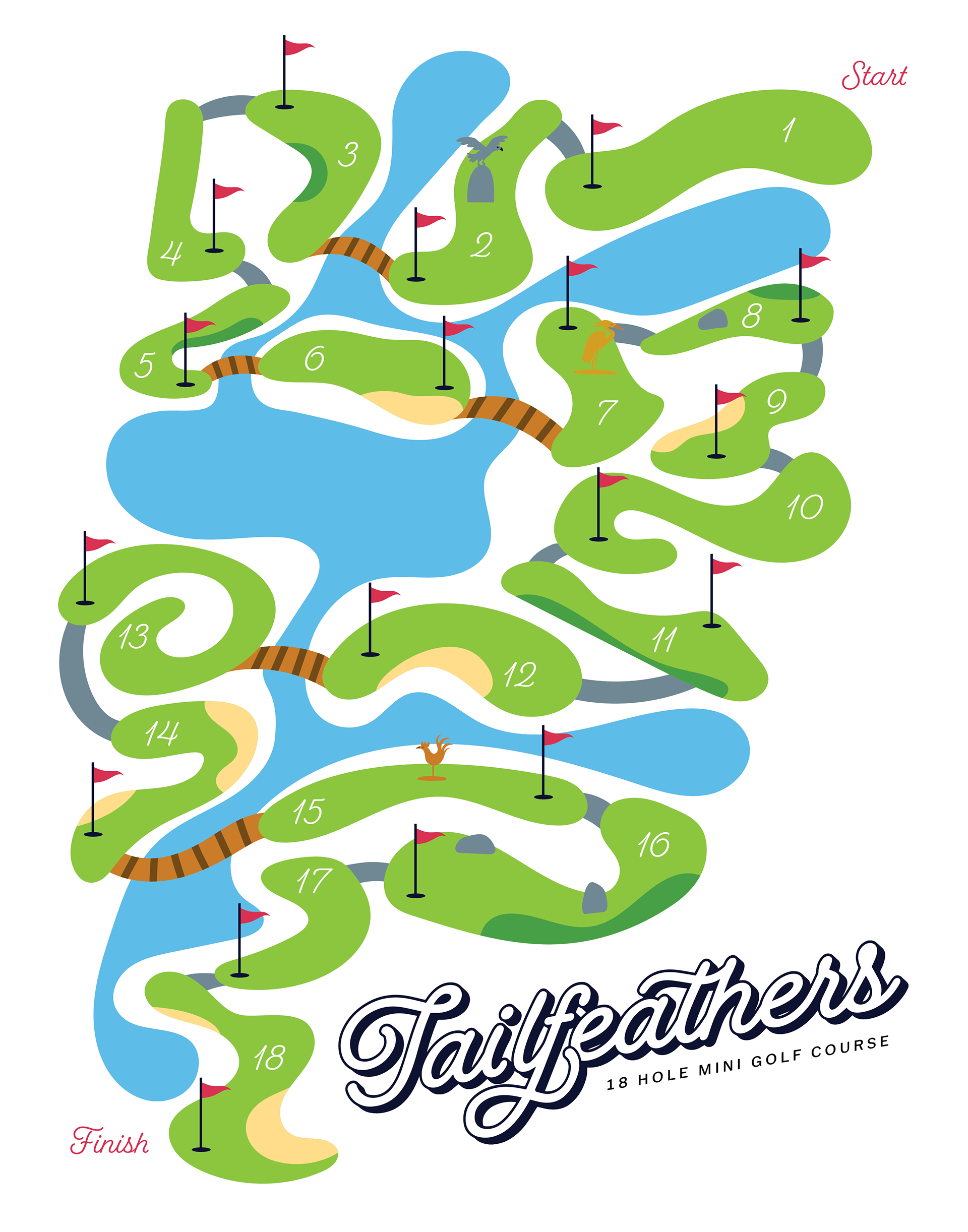 Mini golf map Flat