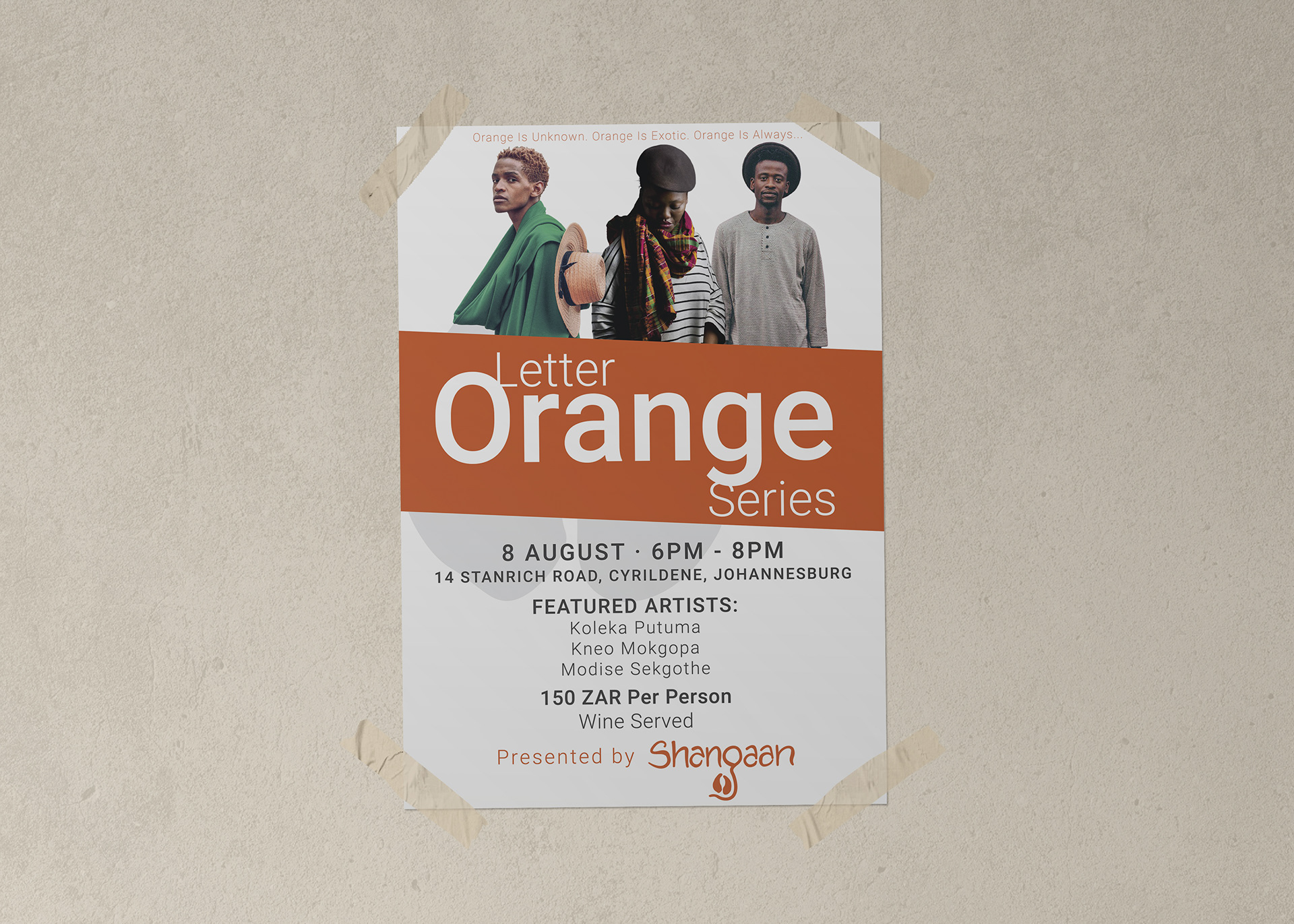 Letter Orange Poster MockUp