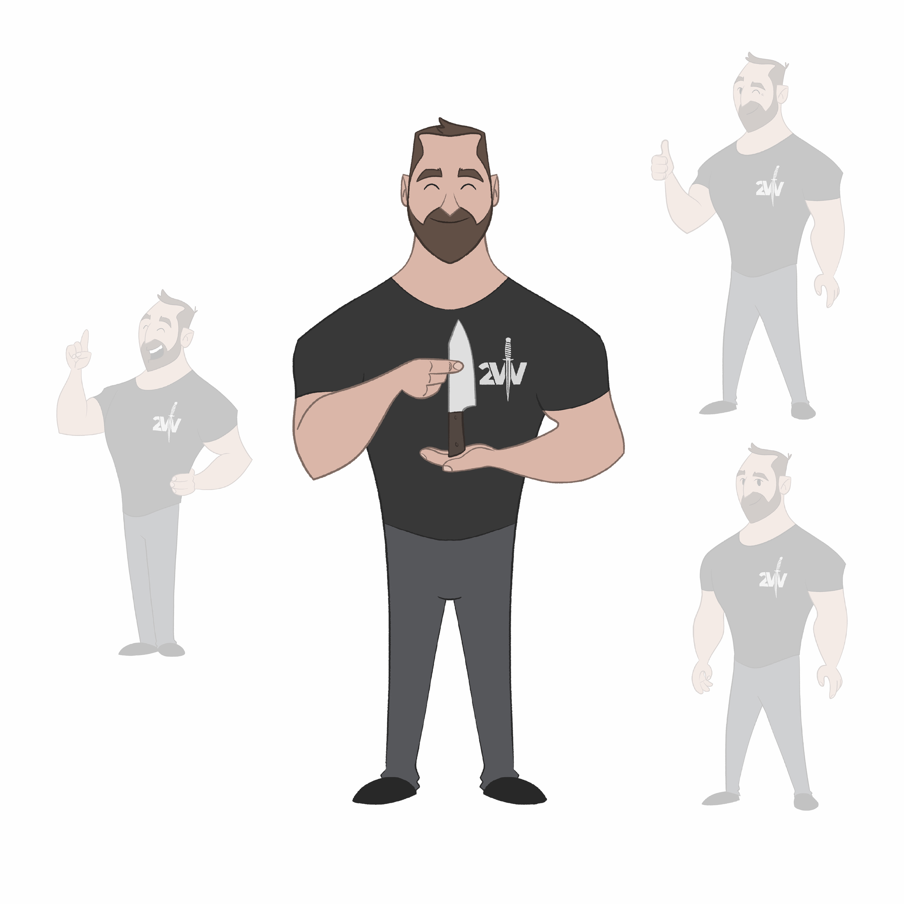 Mascot for a Czech knifemaker 