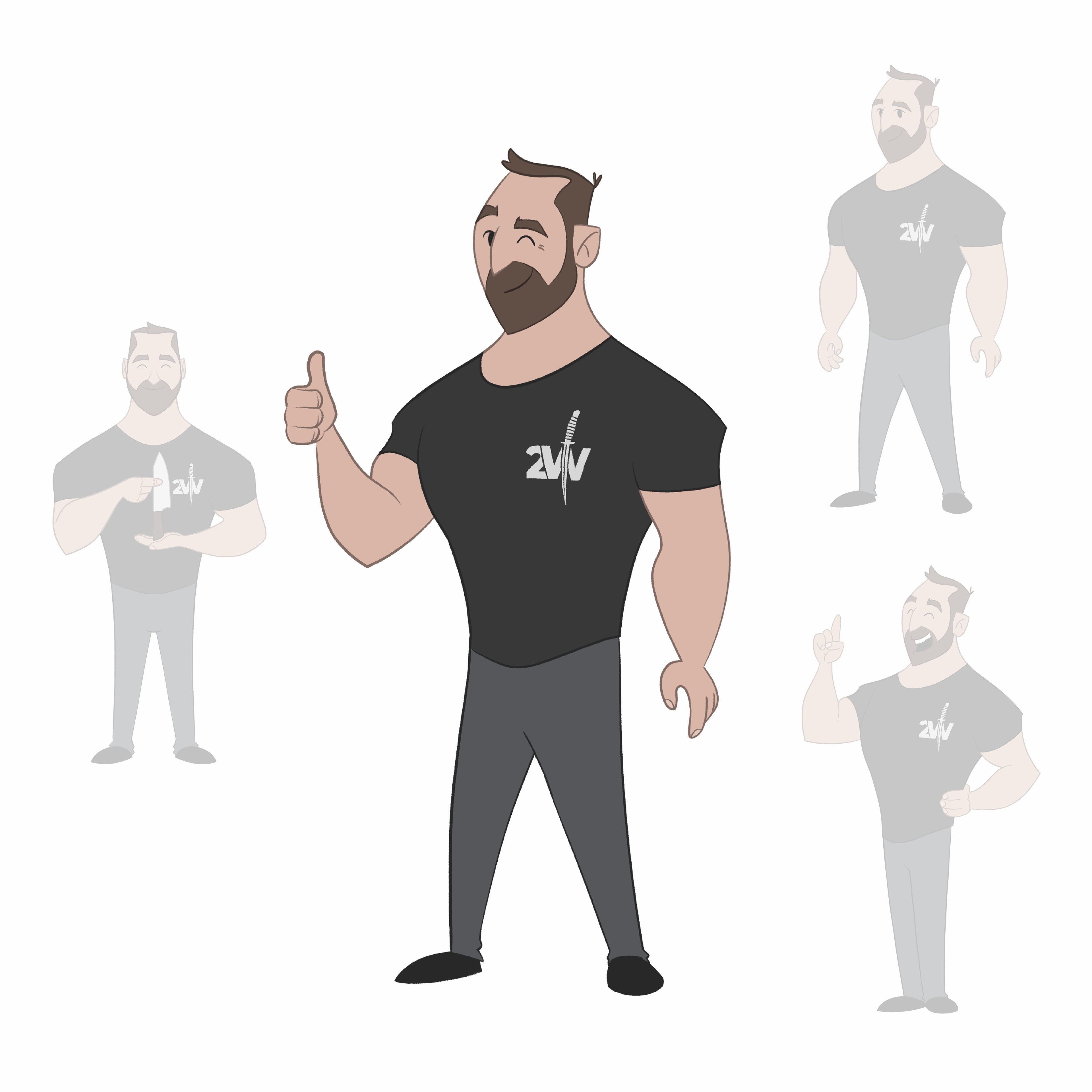 Mascot for a Czech knifemaker 
