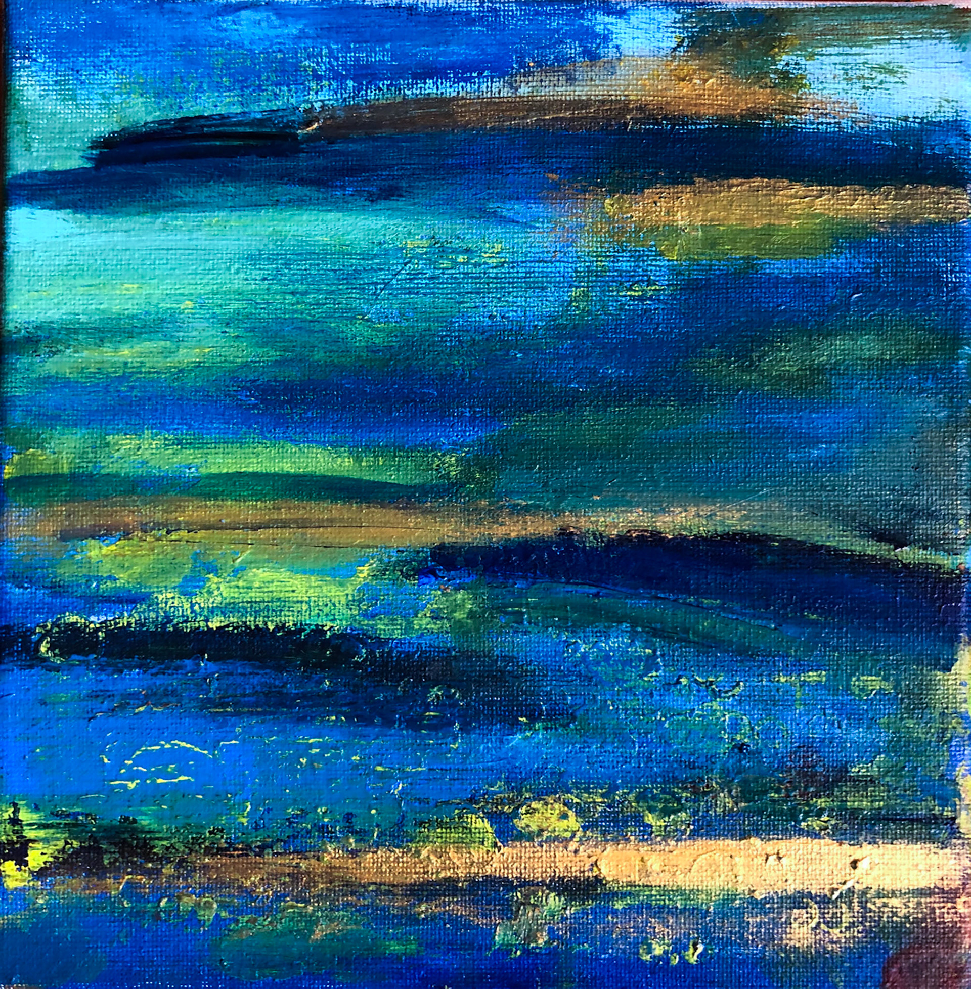 Night Beneath the Skin Year: 2021 Medium: Acrylic on Canvas Size: 8 * 8 in