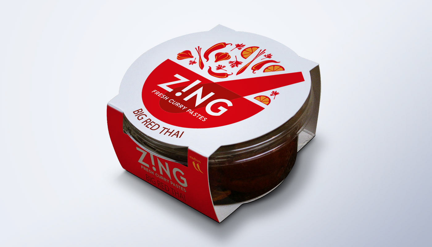 Zing Curry Paste Packaging Design