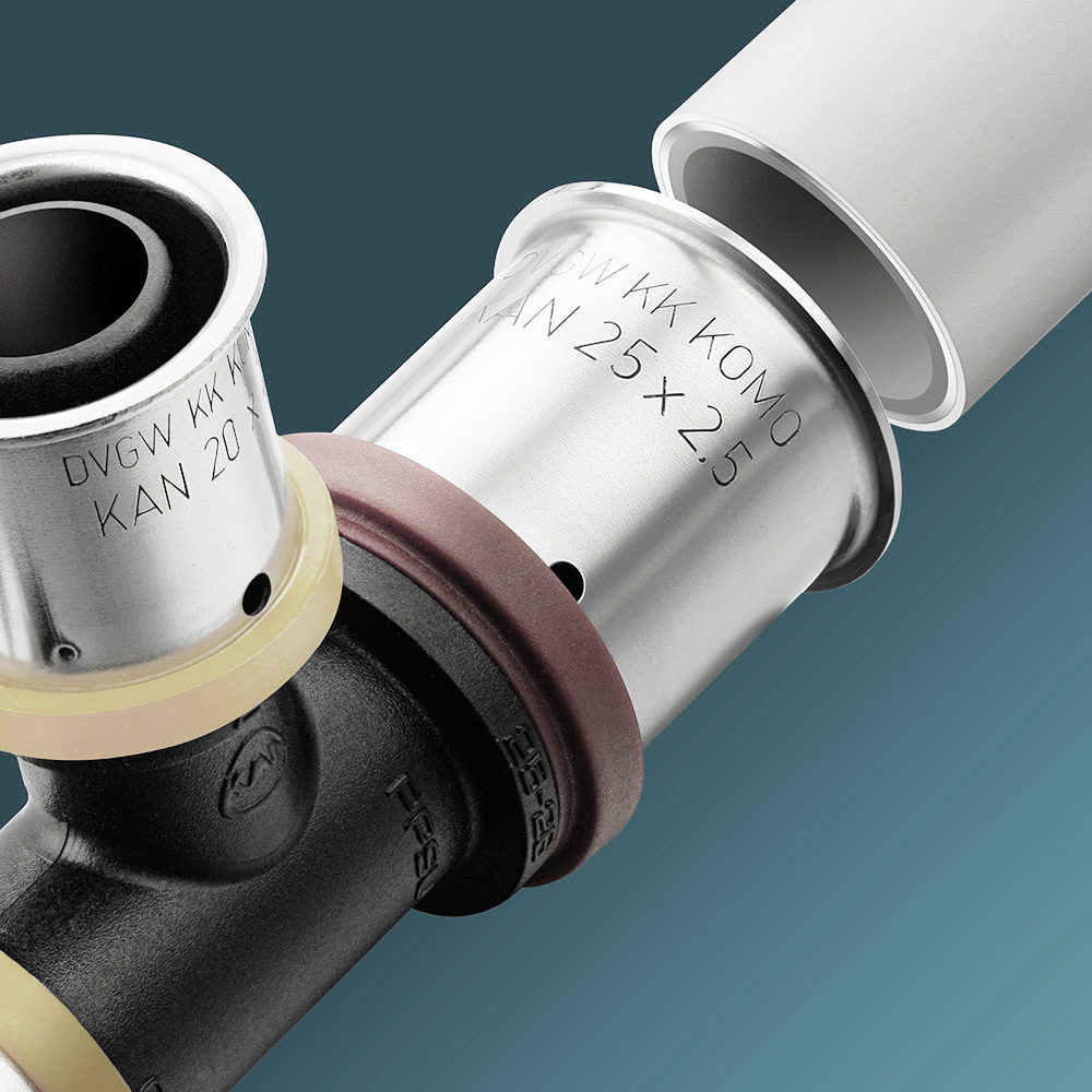 Innovative press fittings and multi layer high pressure pipes