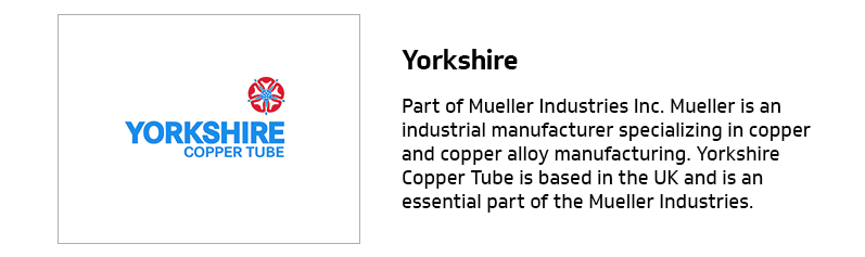 Yorkshire - copper pipes, tubes and piping accessories