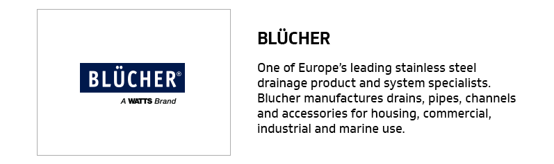 Blucher  drains - stainless steel drainage systems Dubai