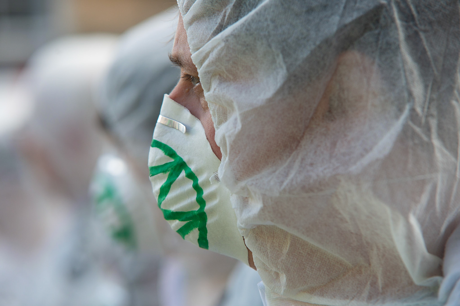 protestors in Hazmat suits lead the extinction rebbelion protest . Bath, 17, 08, 19