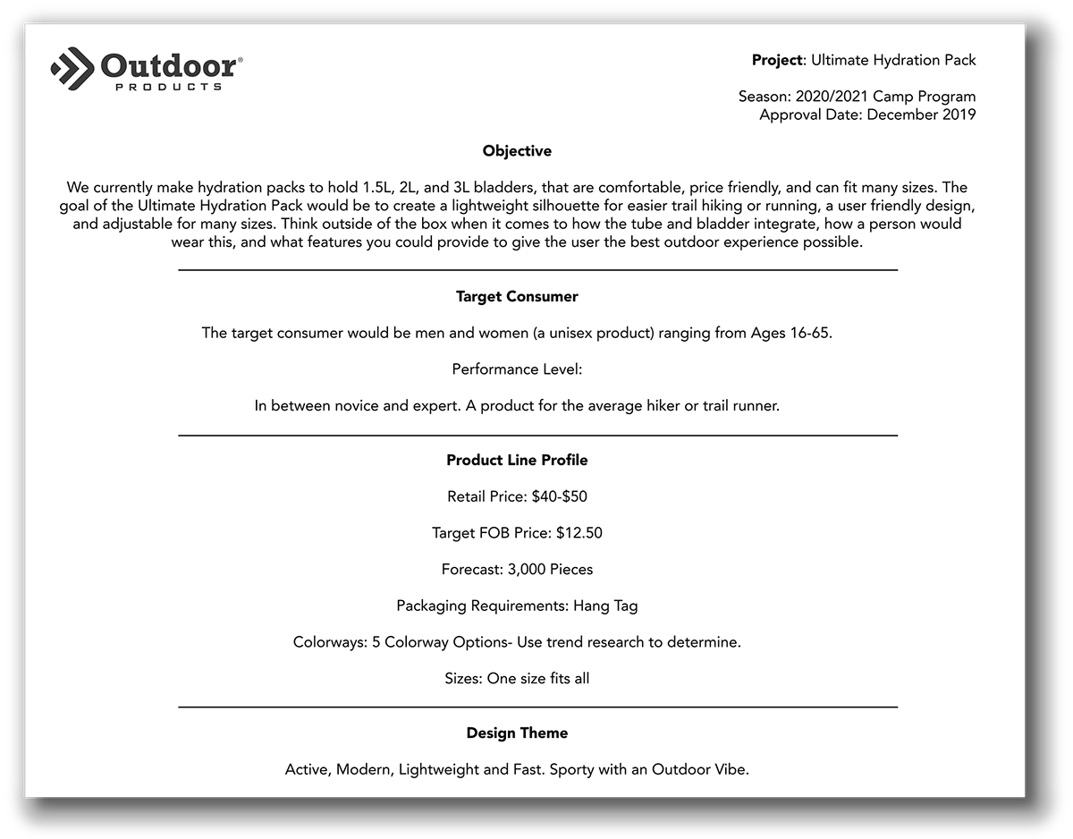 Eli Erickson Product Designer Portfolio ZAMORA Pack Outdoor Products