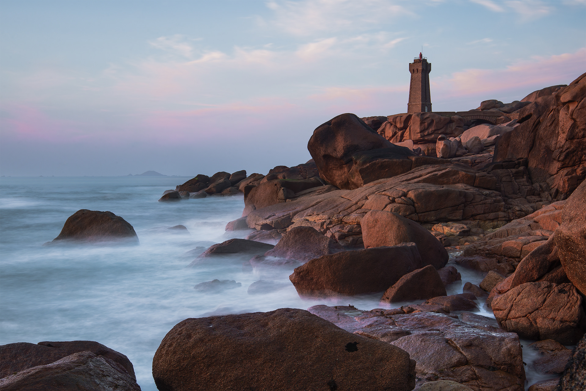 The Rock That Stays, the Sea That Flows - Ploumanac'h Lighthouse in Pink Granite