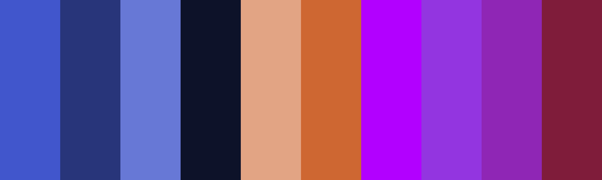 I started with a palette that would be a recurring set of core colors that would appear several times in my branding.