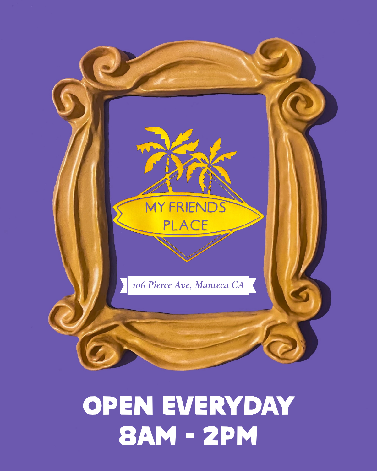 🍽️📜 Officially serving up the best Hawaiian diner brunch in Manteca! Swing by and treat yourself to a Central Perk level breakfast. #MyFriendsPlace #FriendsThemedBrunch