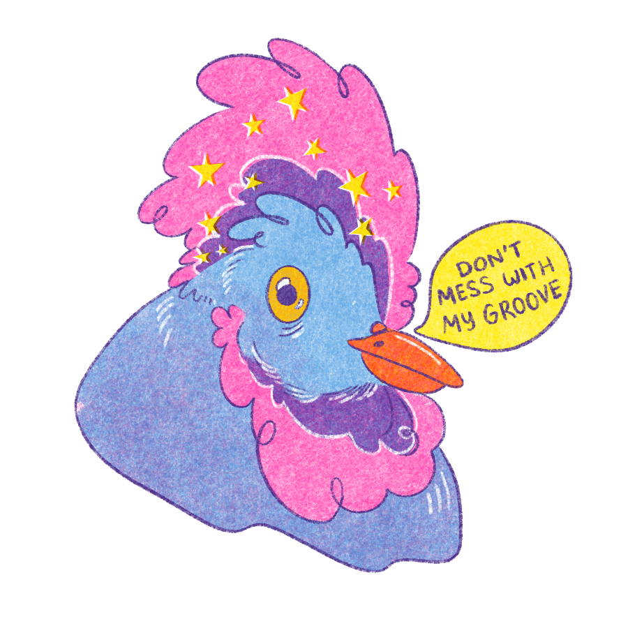 Groovy Rooster Sticker