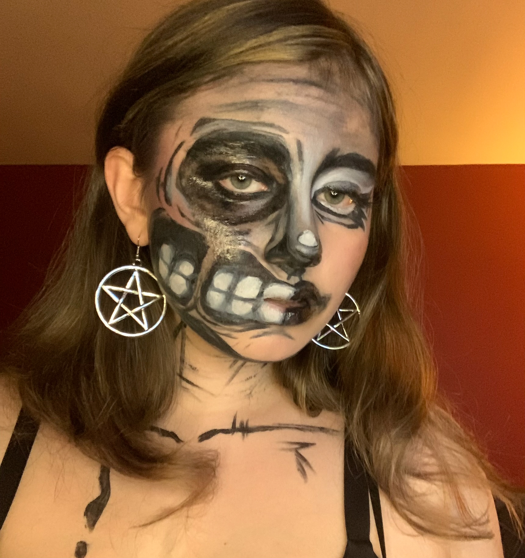 Half Angel makeup for cosplay