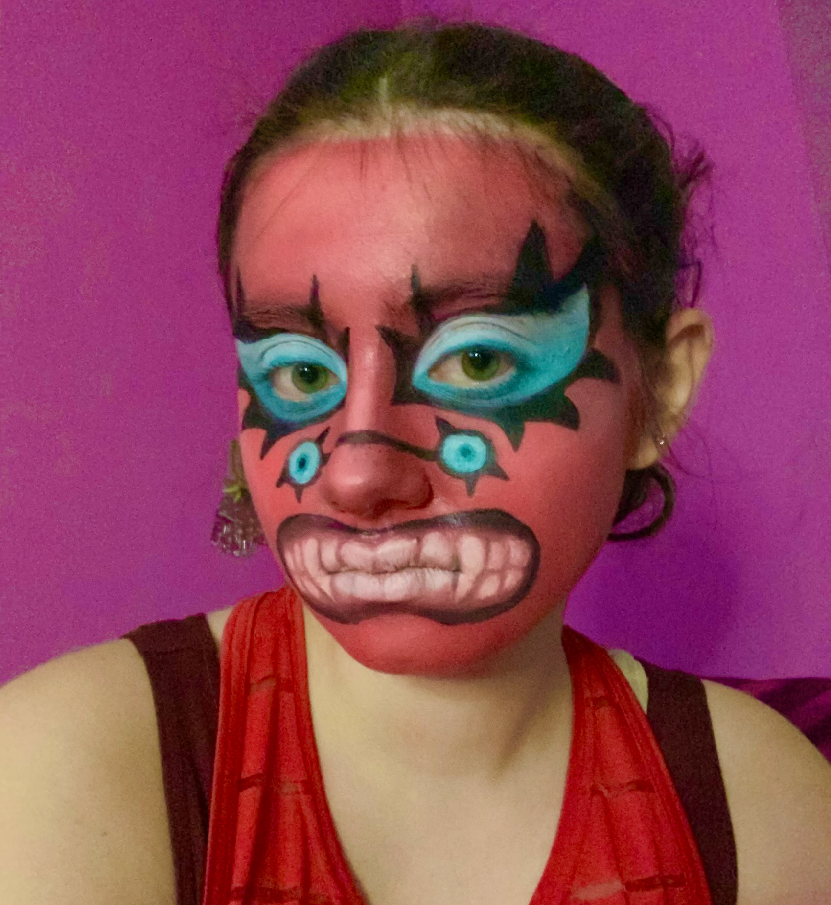 Demonic makeup for cosplay