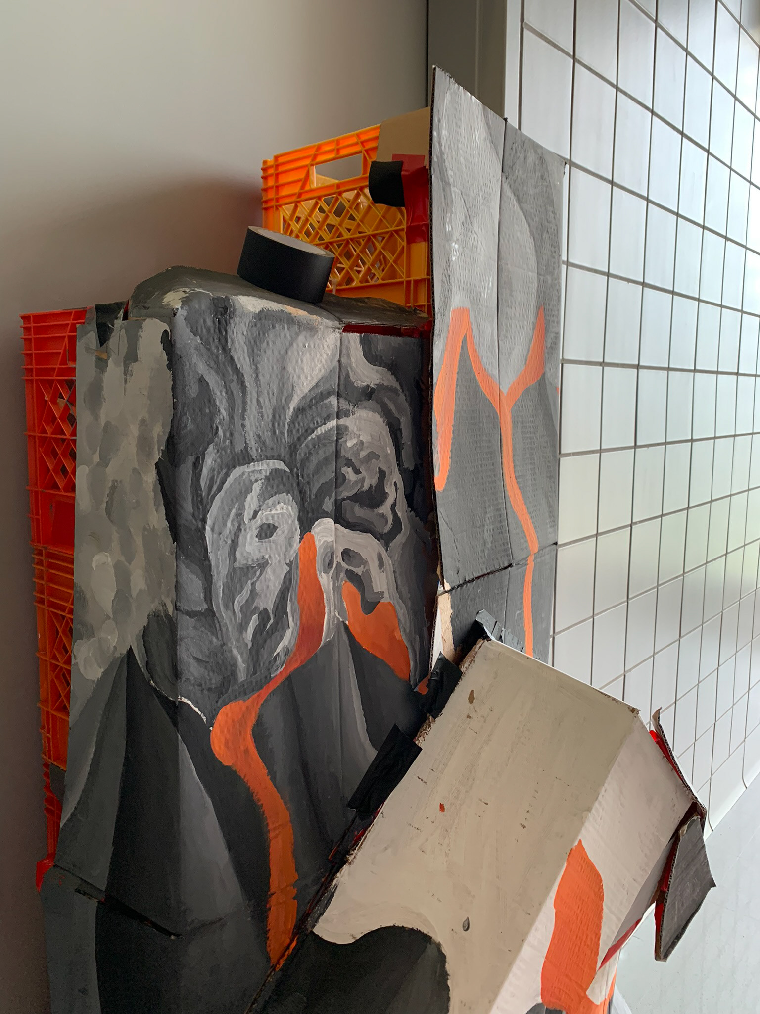 Volcano set for Queens College Summer Camp, July 2022