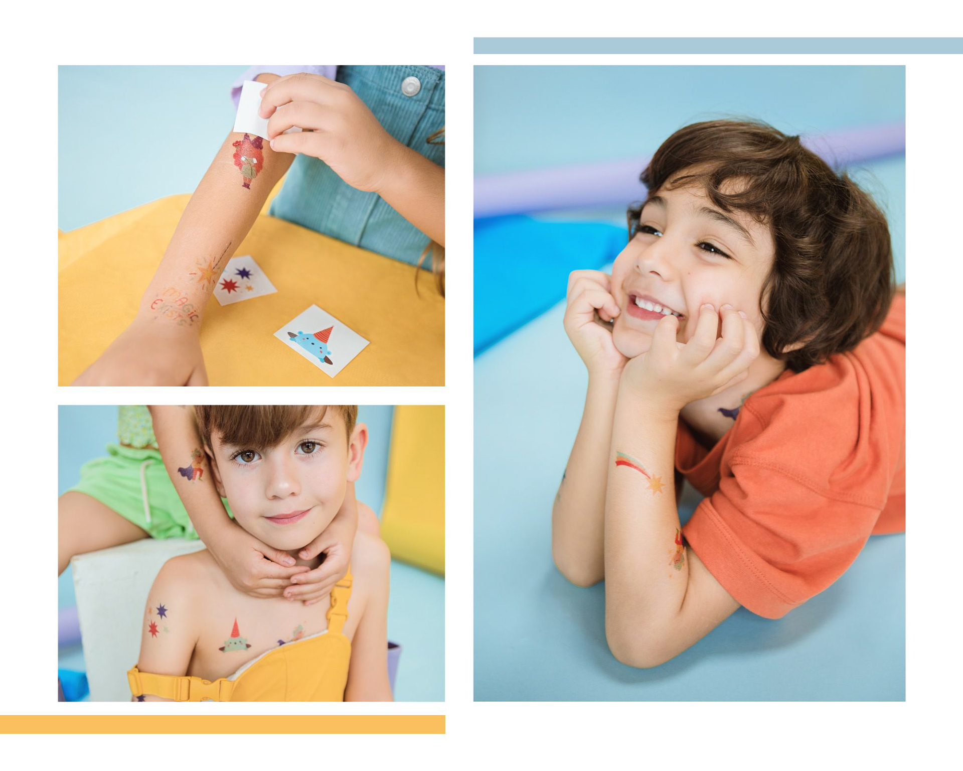 Xenia Lau photography - The Sent Family: Temorary Kids Tattoos