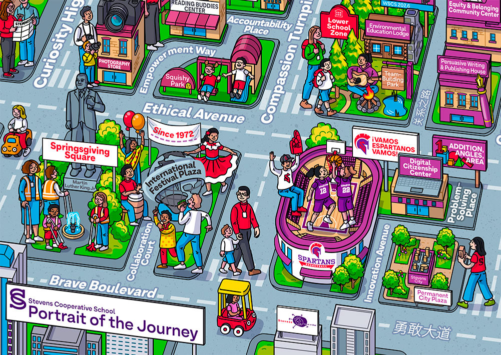 Steven's City map illustration detail