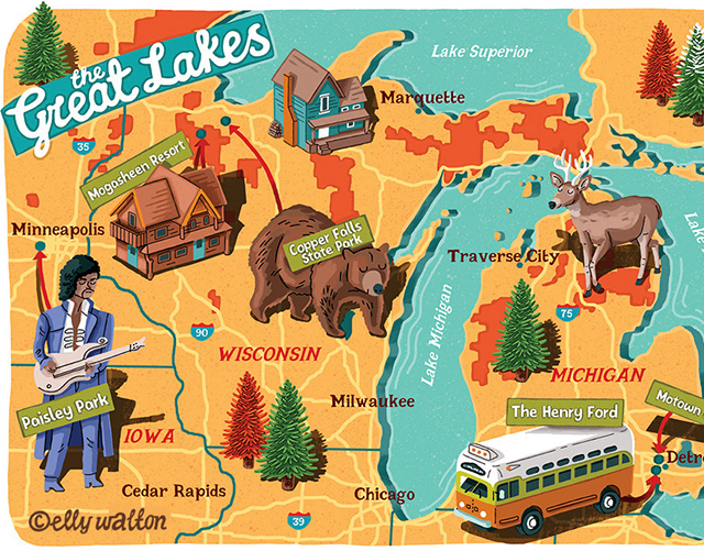 Elly Walton Illustrations - Illustrated Maps