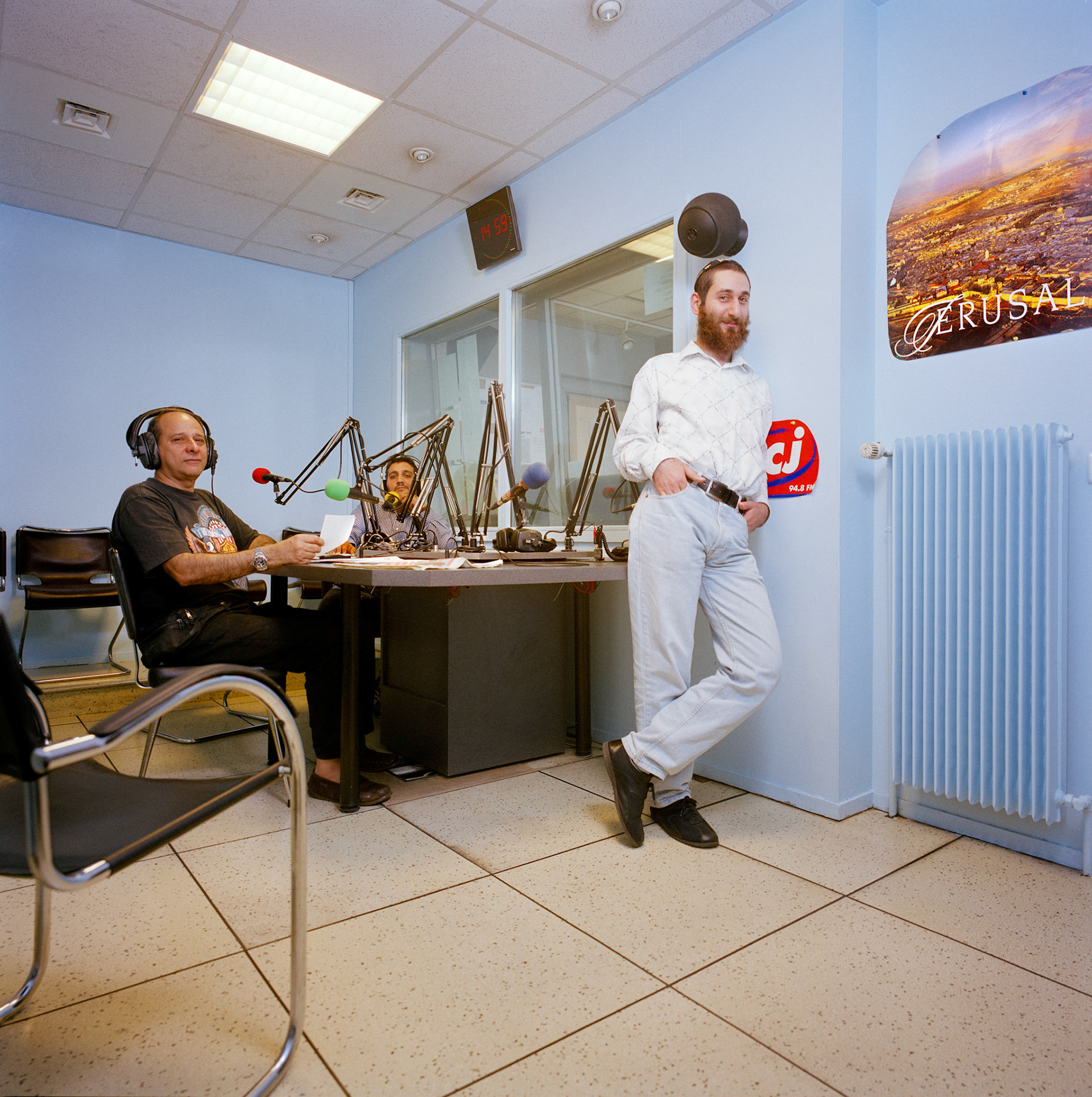 Sports desk, Radio RJC (Radio de la Communauté Juive), Paris 5e, 2006