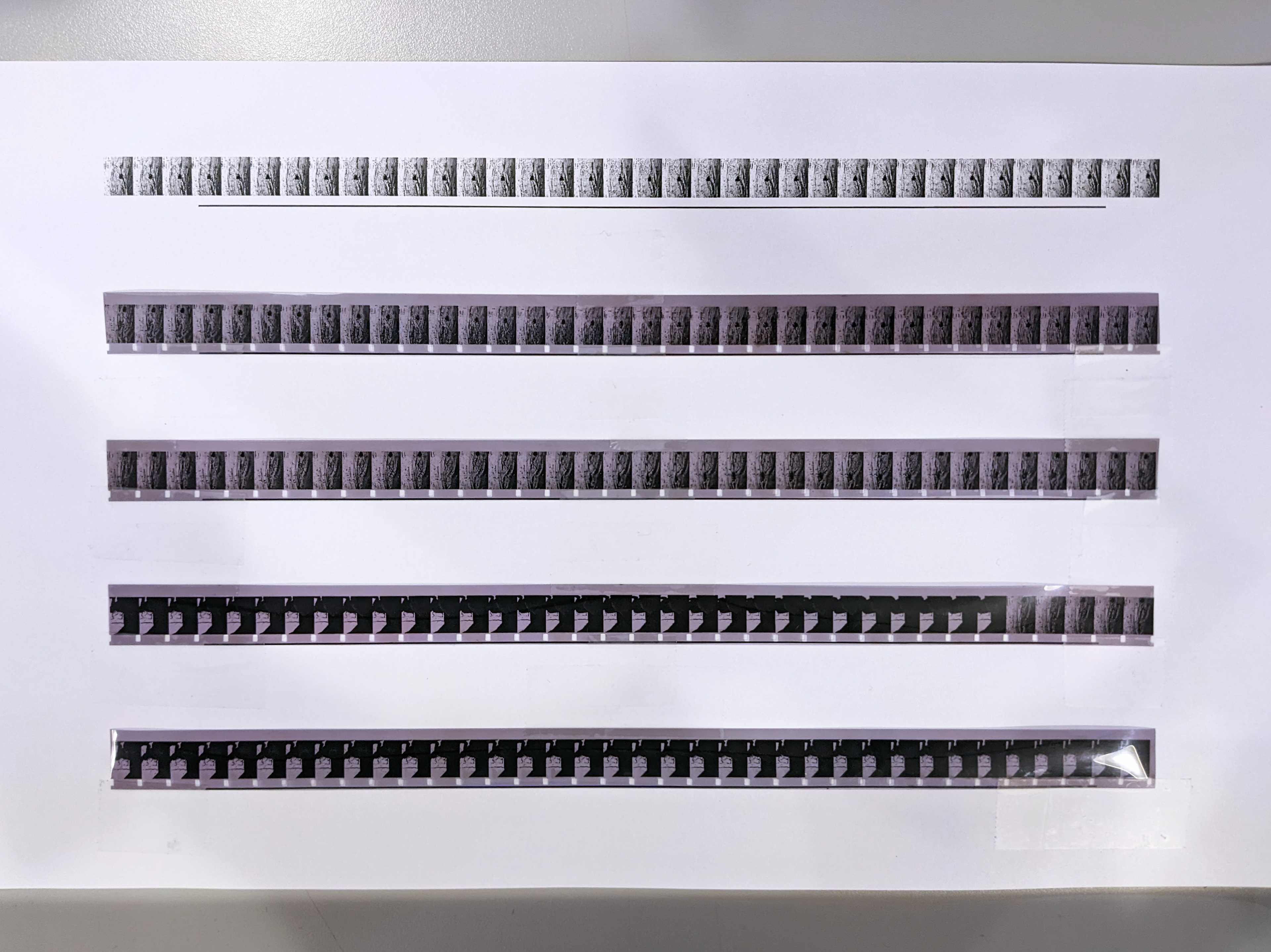 The 16mm film as it was printed