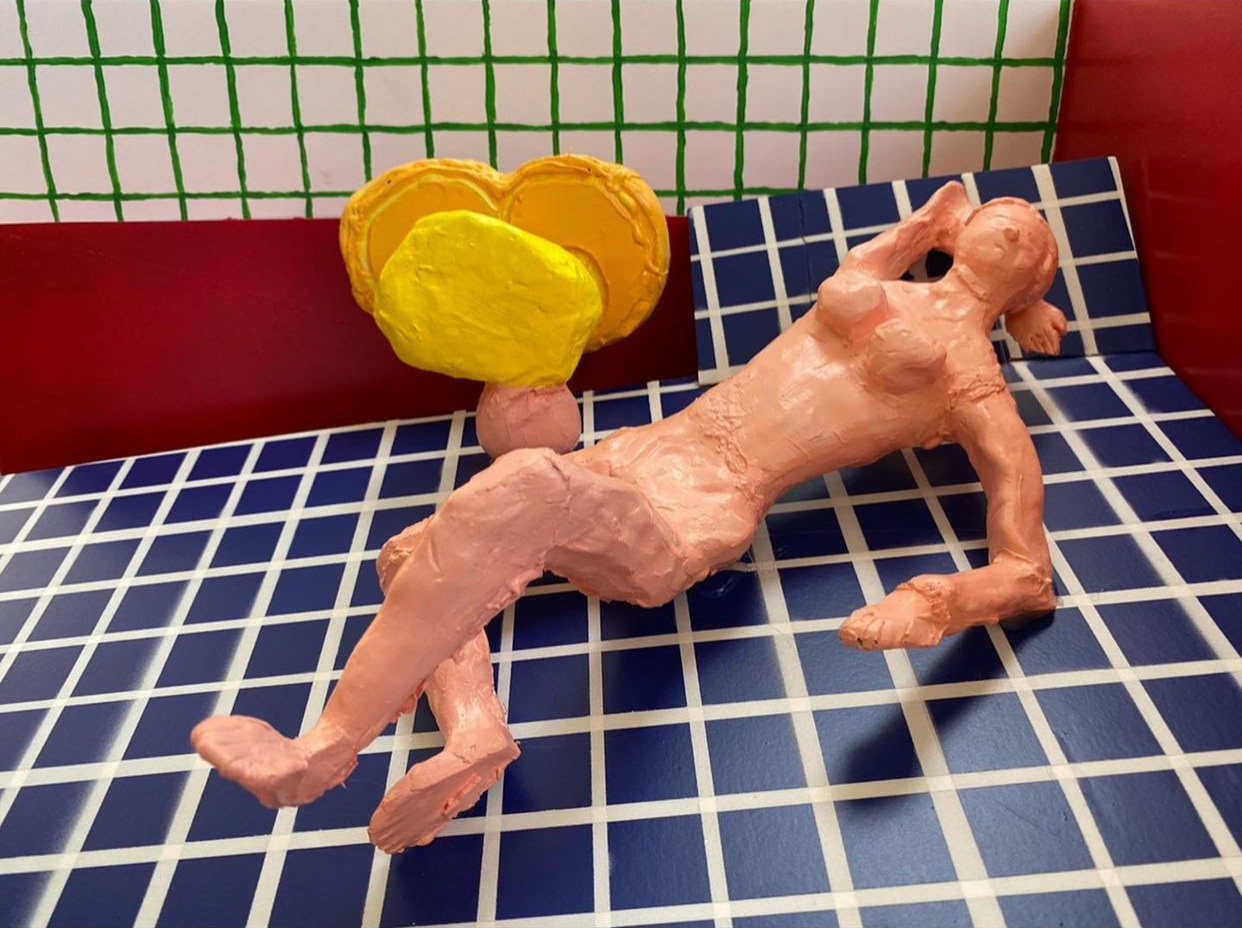 3D representation and sculpture of Henri Matisse's "Large Reclining Nude"